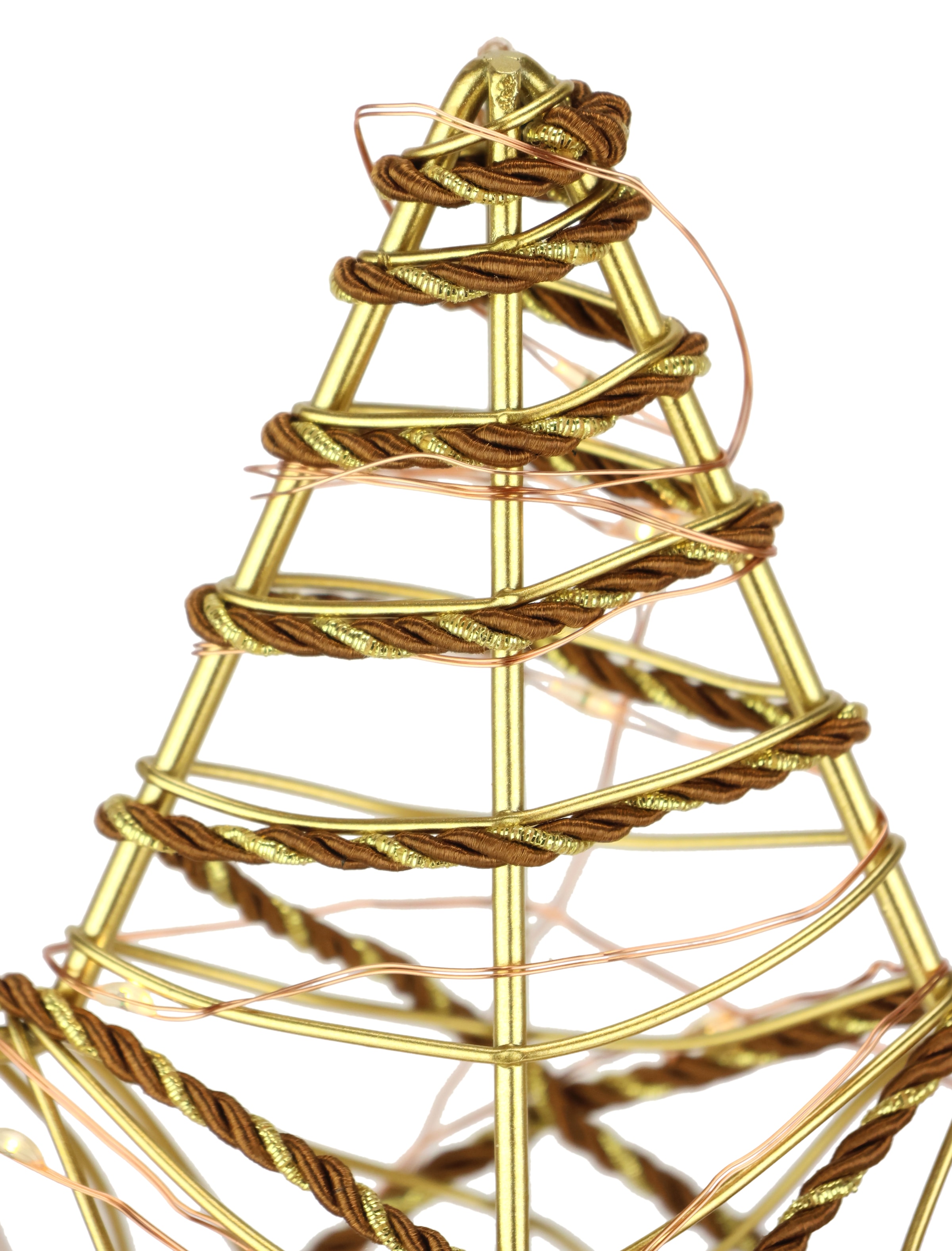 I.GE.A. Figurine décorative LED »LED-Dekoobjekt Stern« métal doré blanc chaud, minuterie, fonctionnement sur piles, décoration de Noël, figurine