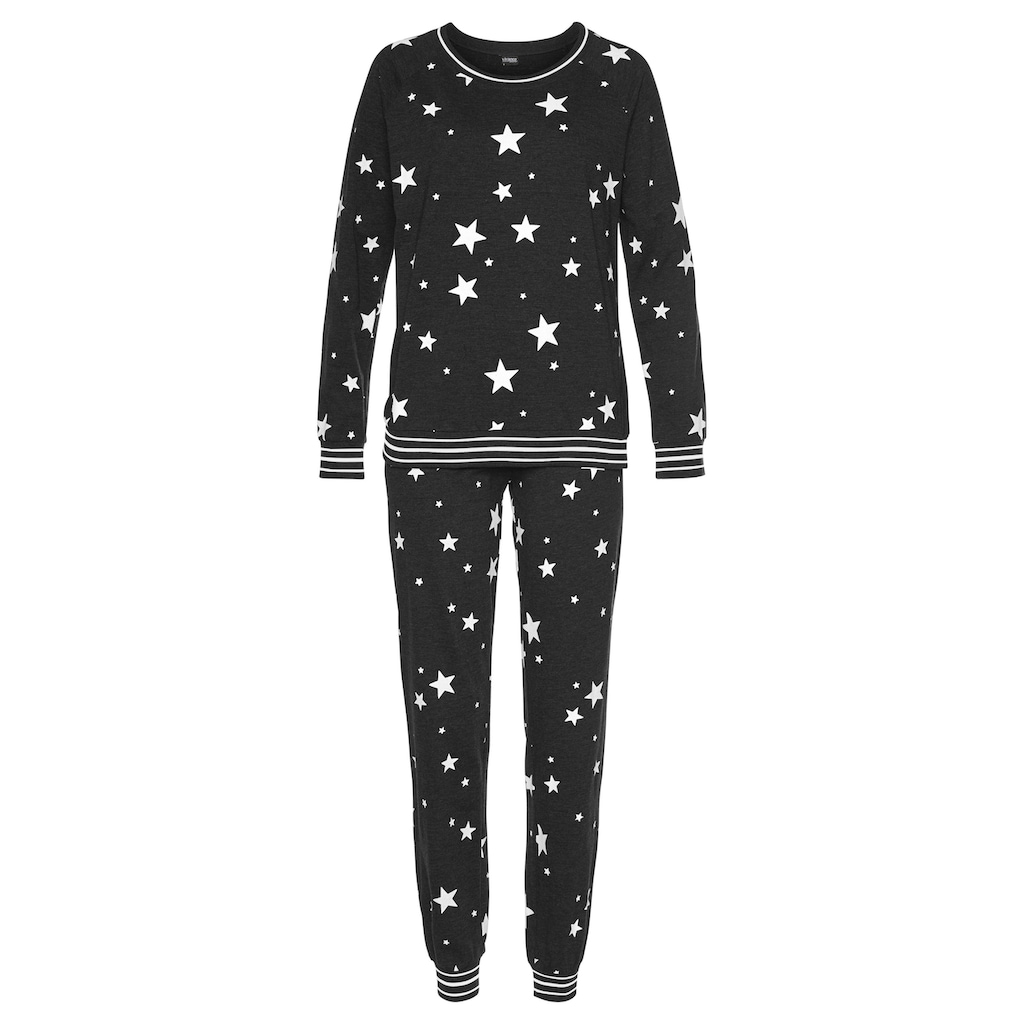 Vivance Dreams Pyjama, (2 tlg.), mit Sternedruck