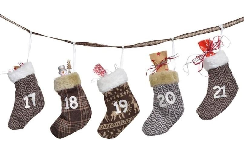 Adventskalender »Adventskalender Söckchen 9 x 14 cm«, für Erwachsene