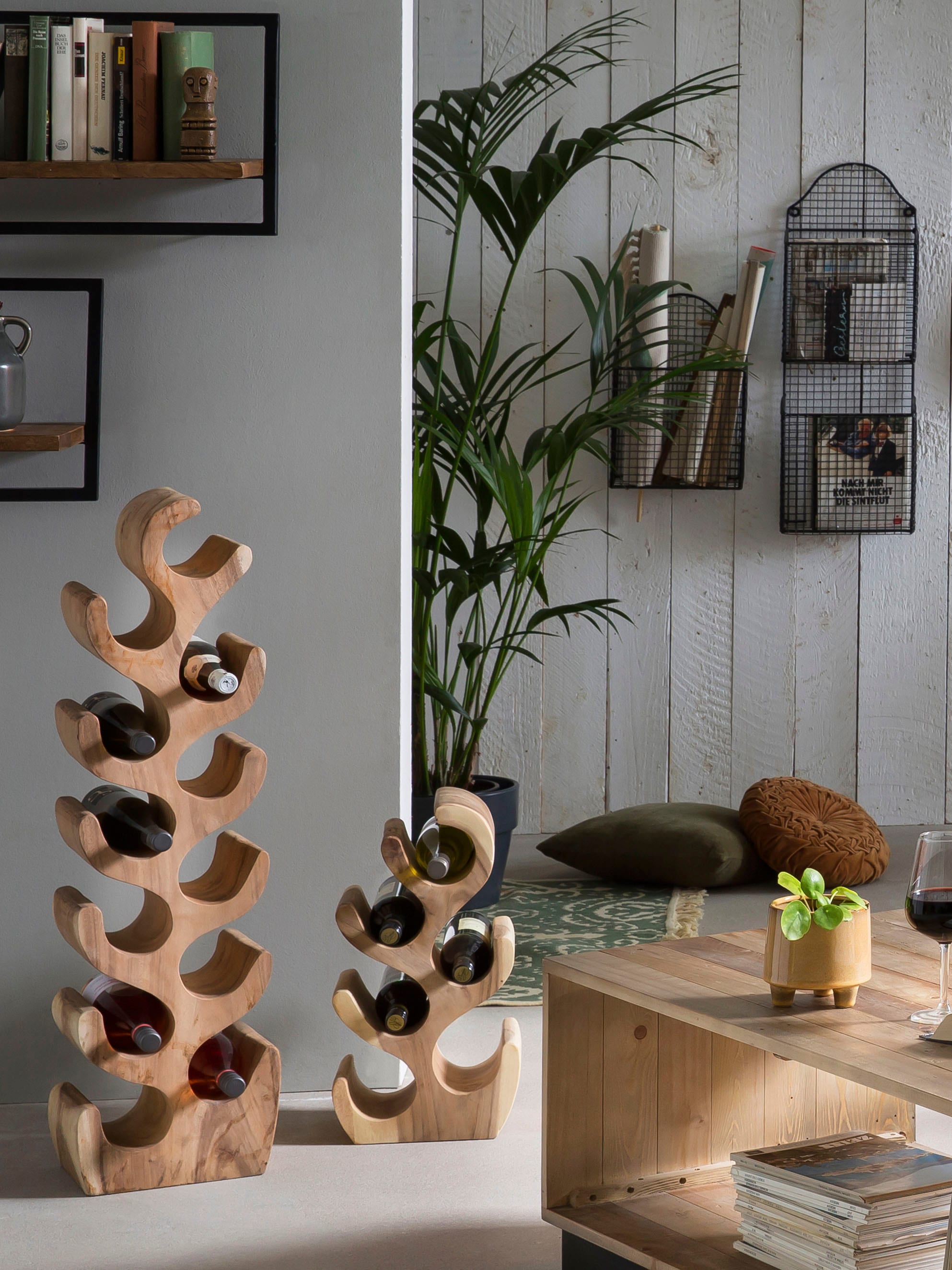 SIT Weinregal »Orléans aus Suarholz in Natur für 6 Flaschen« 50 cm hohes Flaschenregal mit platzsparendem Design