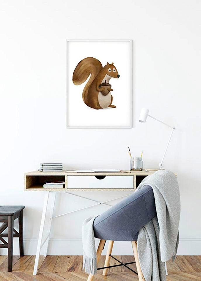 Komar Image »Cute Animal Squirrel« Animaux 1 cuis tlg. Wandbild zur Dekoration - ohne Rahmen