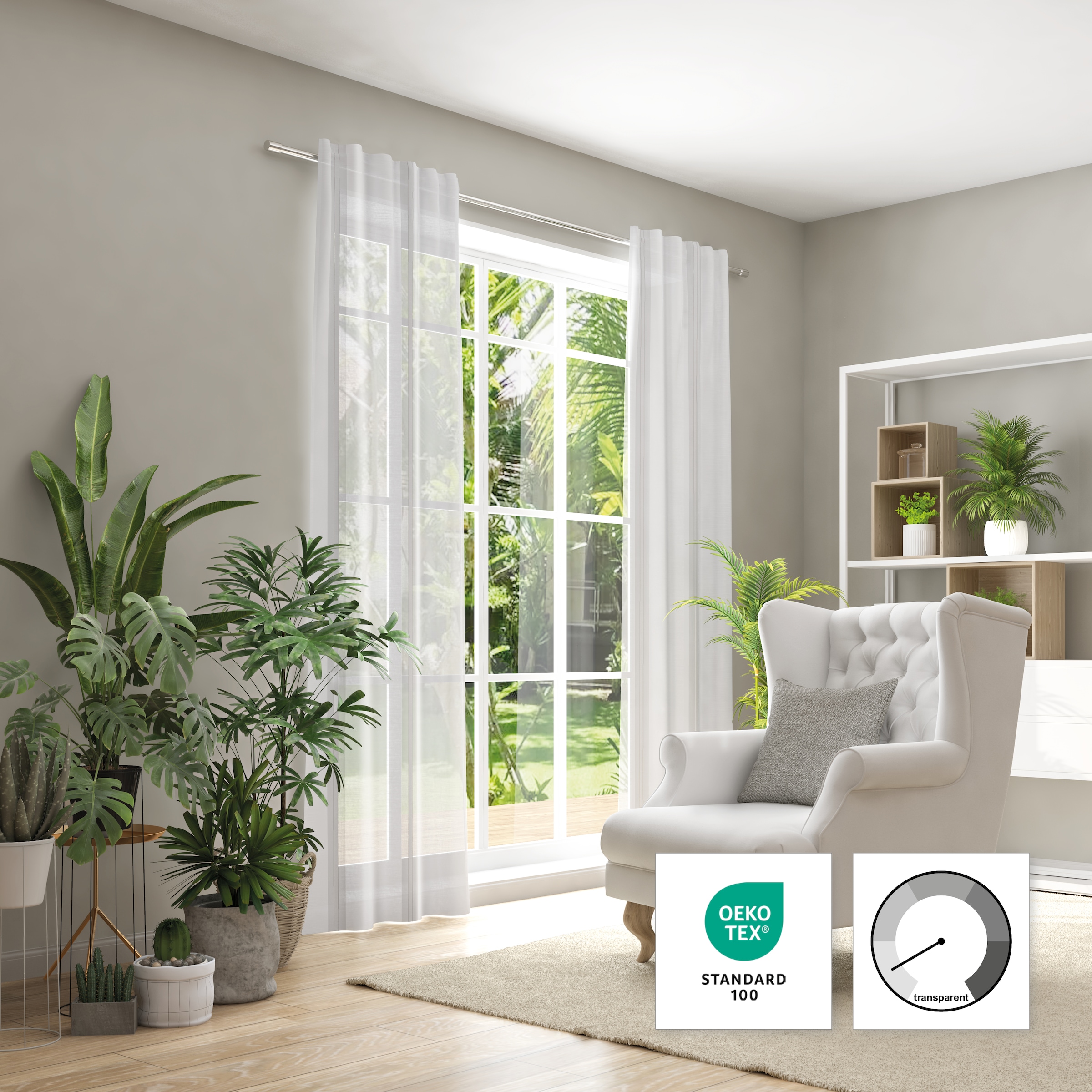 Neutex for you! Rideau »Vienna-ECO« Bande multifonctionnelle 1 cuis tlg.