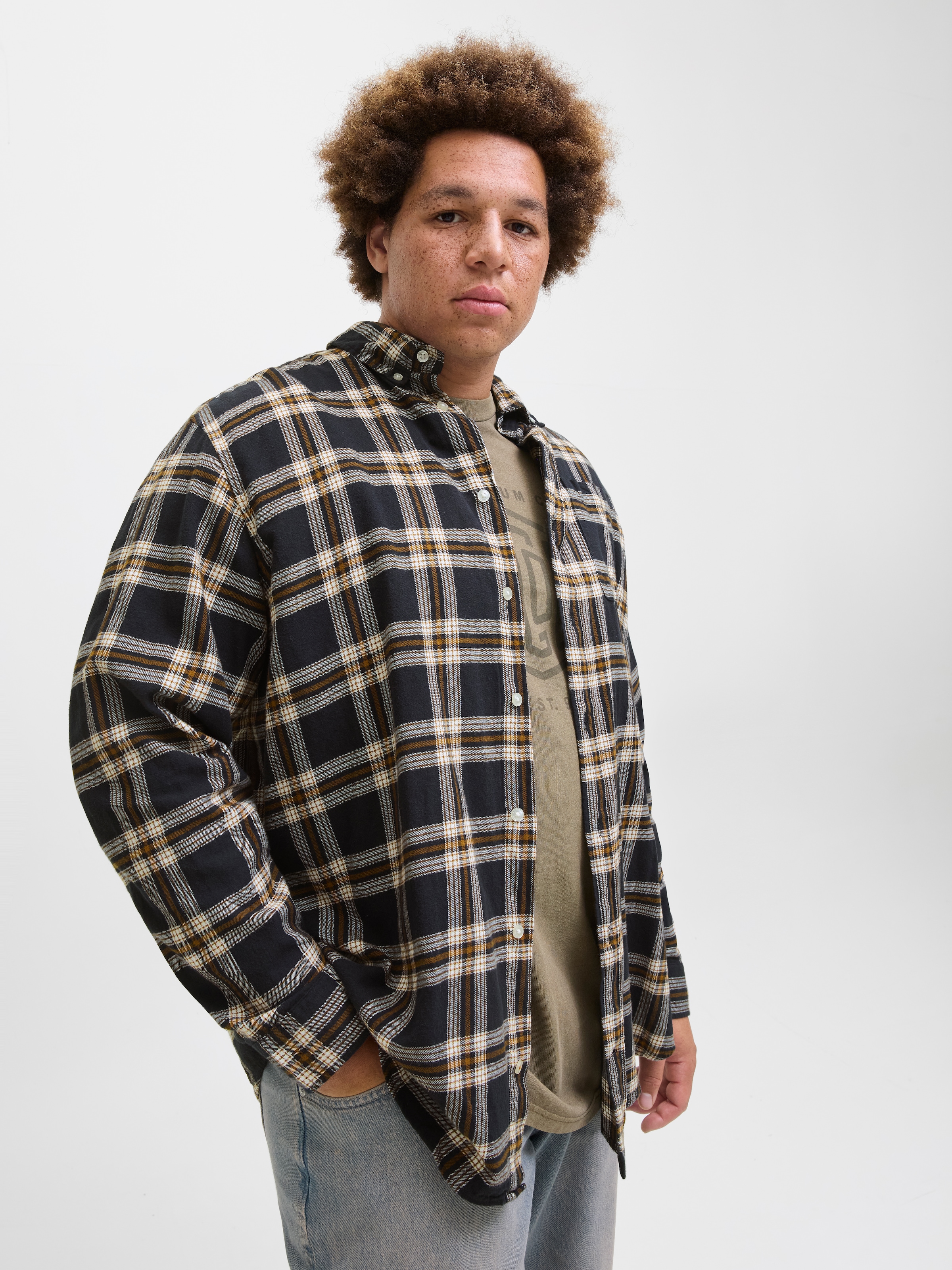 Jack & Jones PlusSize Langarmhemd »JJECLASSIC FLANNEL CHECK SHIRT LS SN PLS«