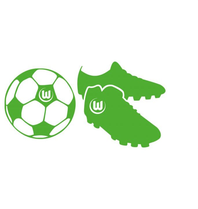 Wandtattoo »VfL Wolfsburg Fussballschuhe«, (1 St.), selbstklebend, entfernbar