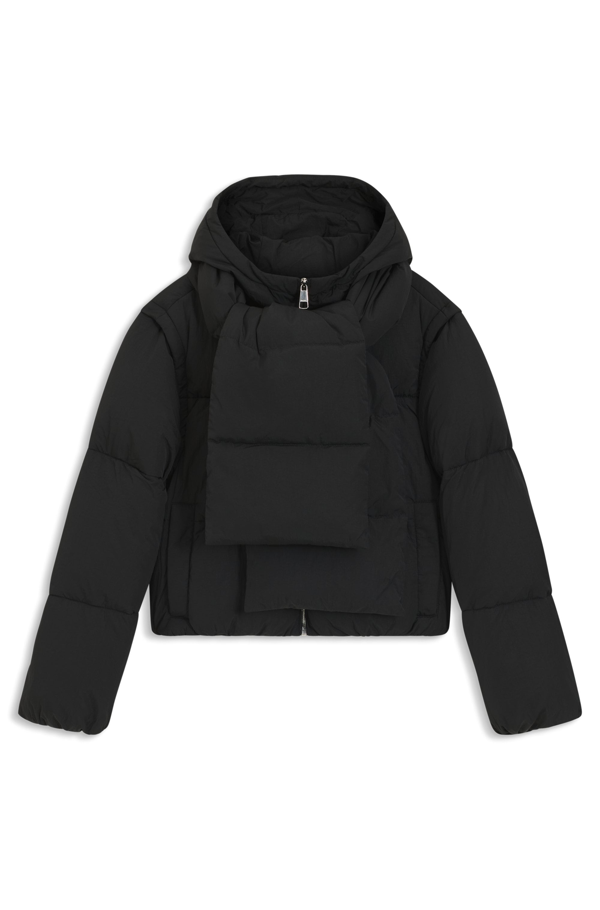 BOSS ORANGE Steppjacke »Polala Premium Damenmode« 2 Stk. tlg. mit Kapuze mit abnehmbaren Ärmeln und Schal