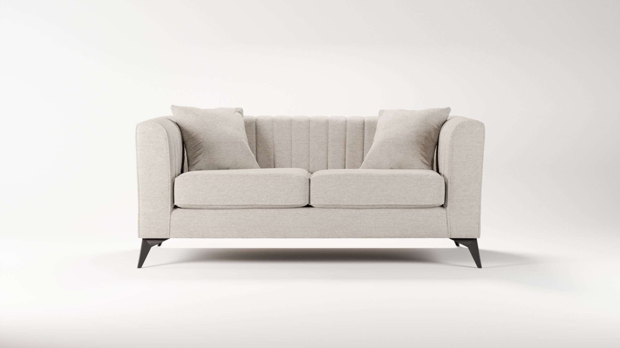 Places of Style 2-Sitzer »MATTHEW elegantes Designsofa, Masse B/T/H: 170/86/74 cm«, Steppung im Rücken, lose Sitzkissen, incl. Zierkissen