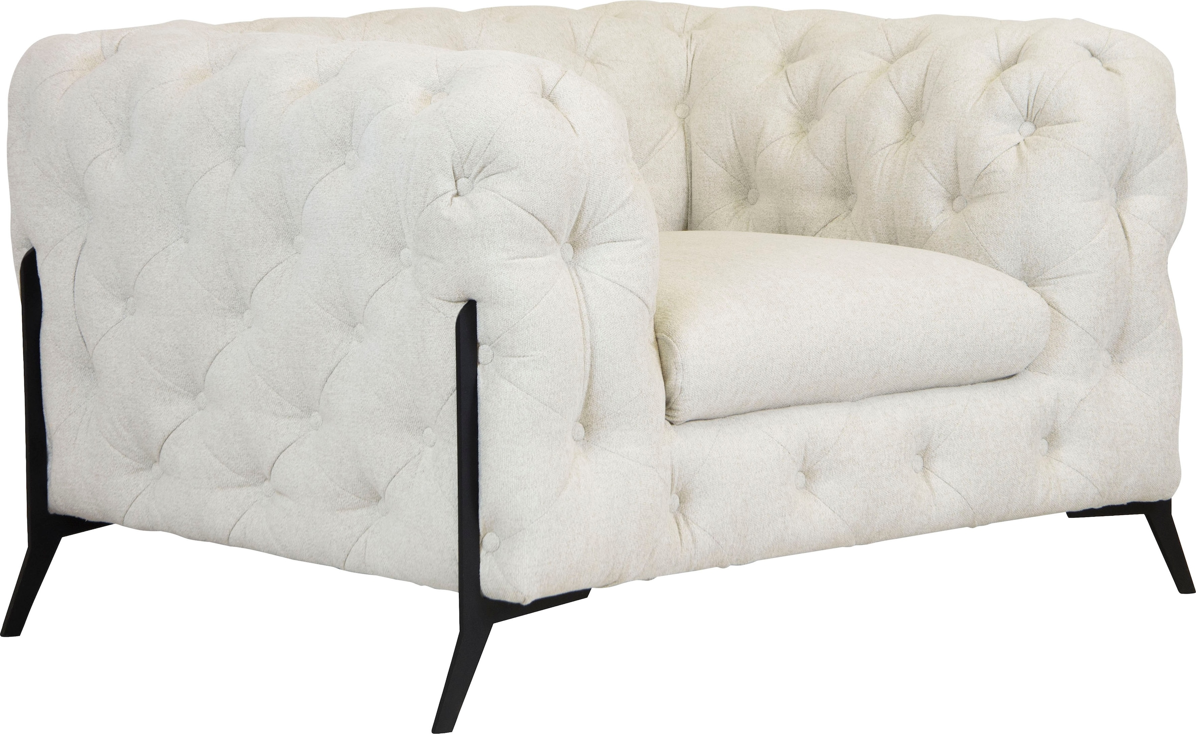 Leonique Chesterfield-Sessel »Amaury Sessel«, aufwändige Knopfheftung, moderne Chesterfield Optik, Fussfarbe wählbar