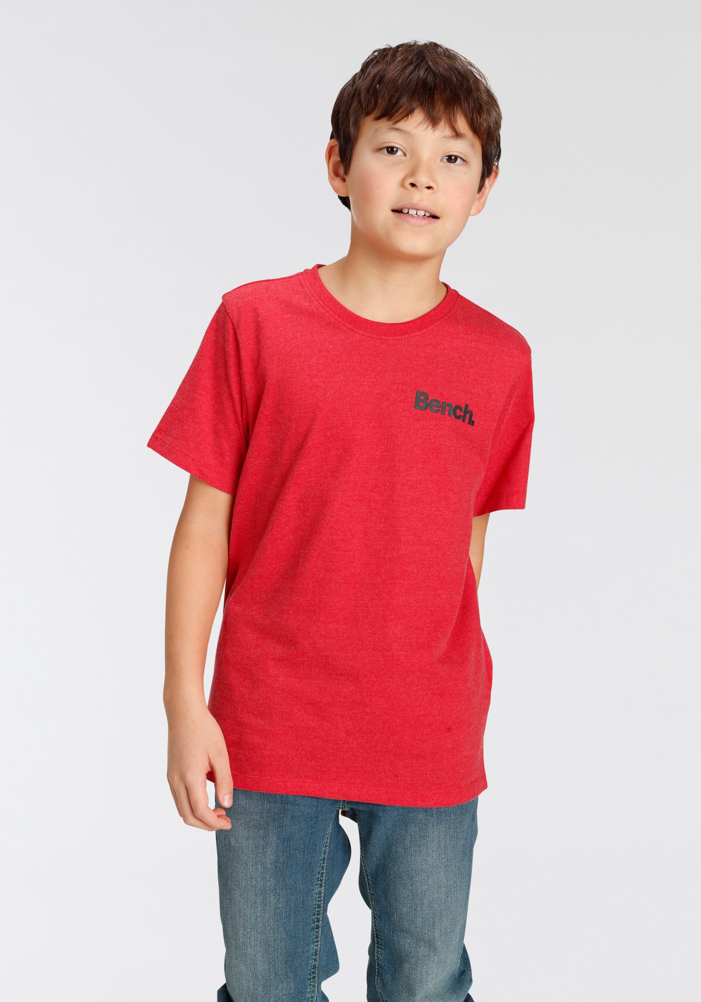 Bench. T-Shirt »Basic«, auf in Rückendruck mit melierter und Qualität versandkostenfrei