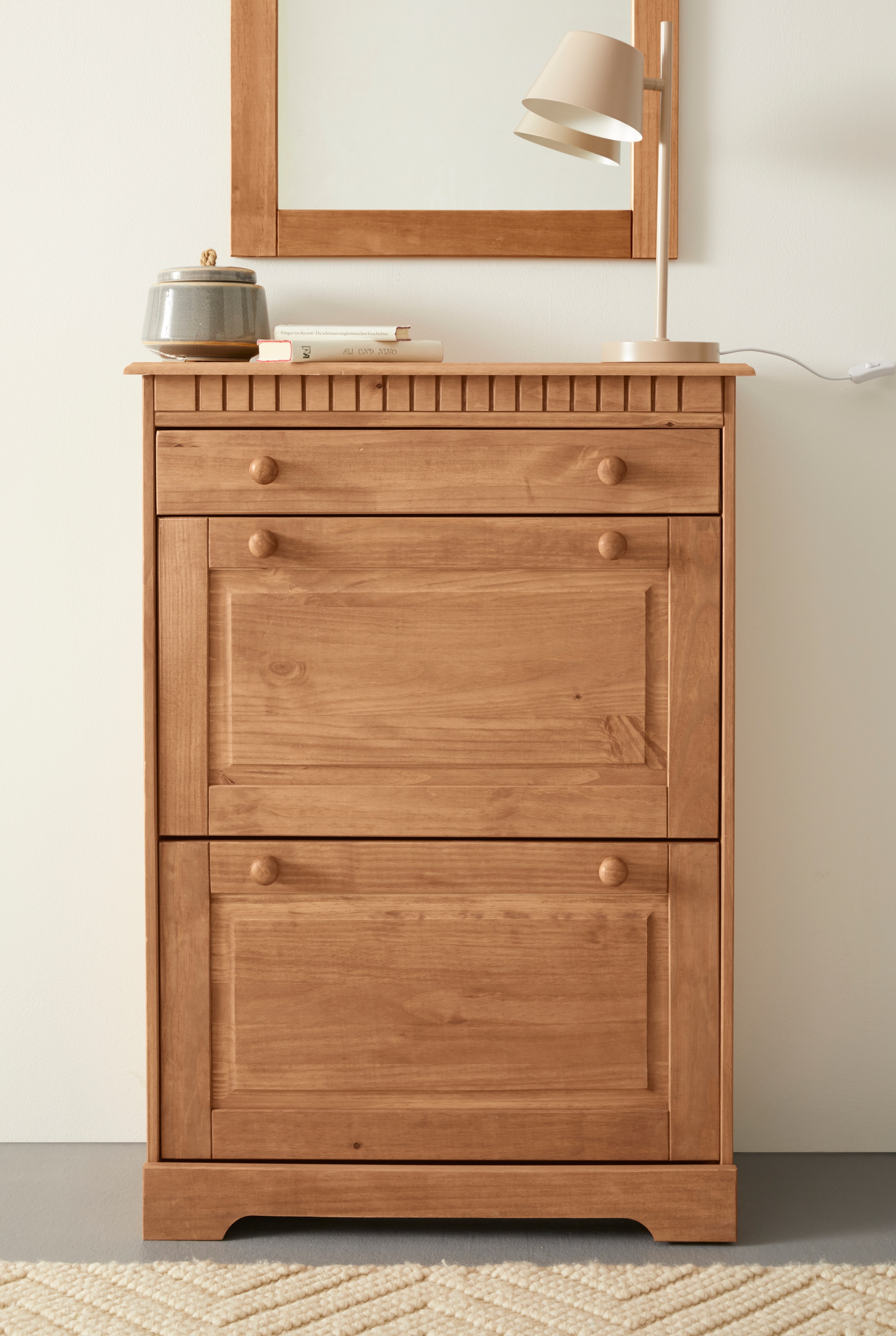 Image of GOODproduct Schuhschrank "Lisa" mit 1 Schubkasten und 2 Klappen, Höhe 105 cm, Breite 75 cm
