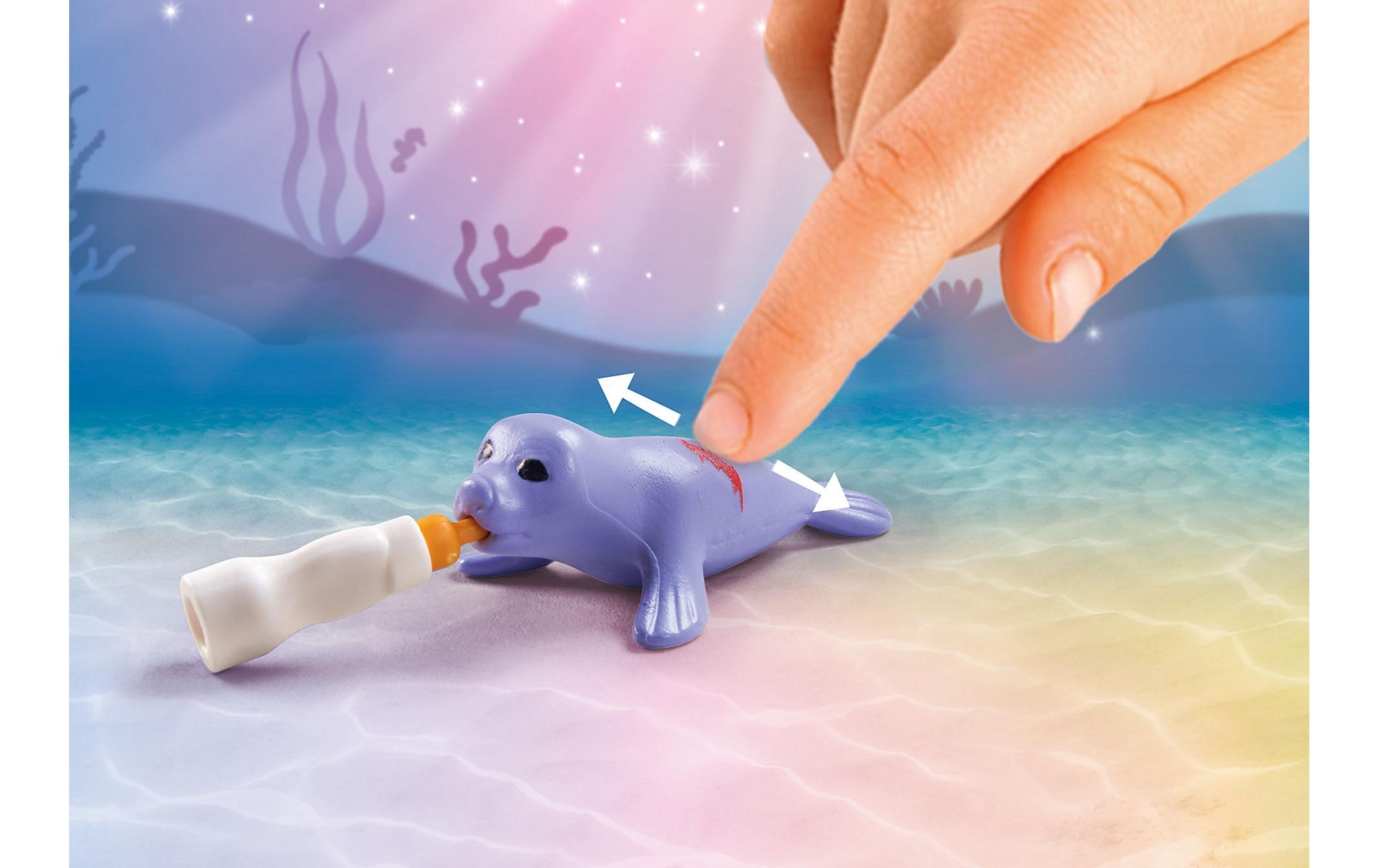 Playmobil® Spielbausteine »Princess Magic Unterwasser-Tierpflege der Meeresbewohner«, (114 St.)