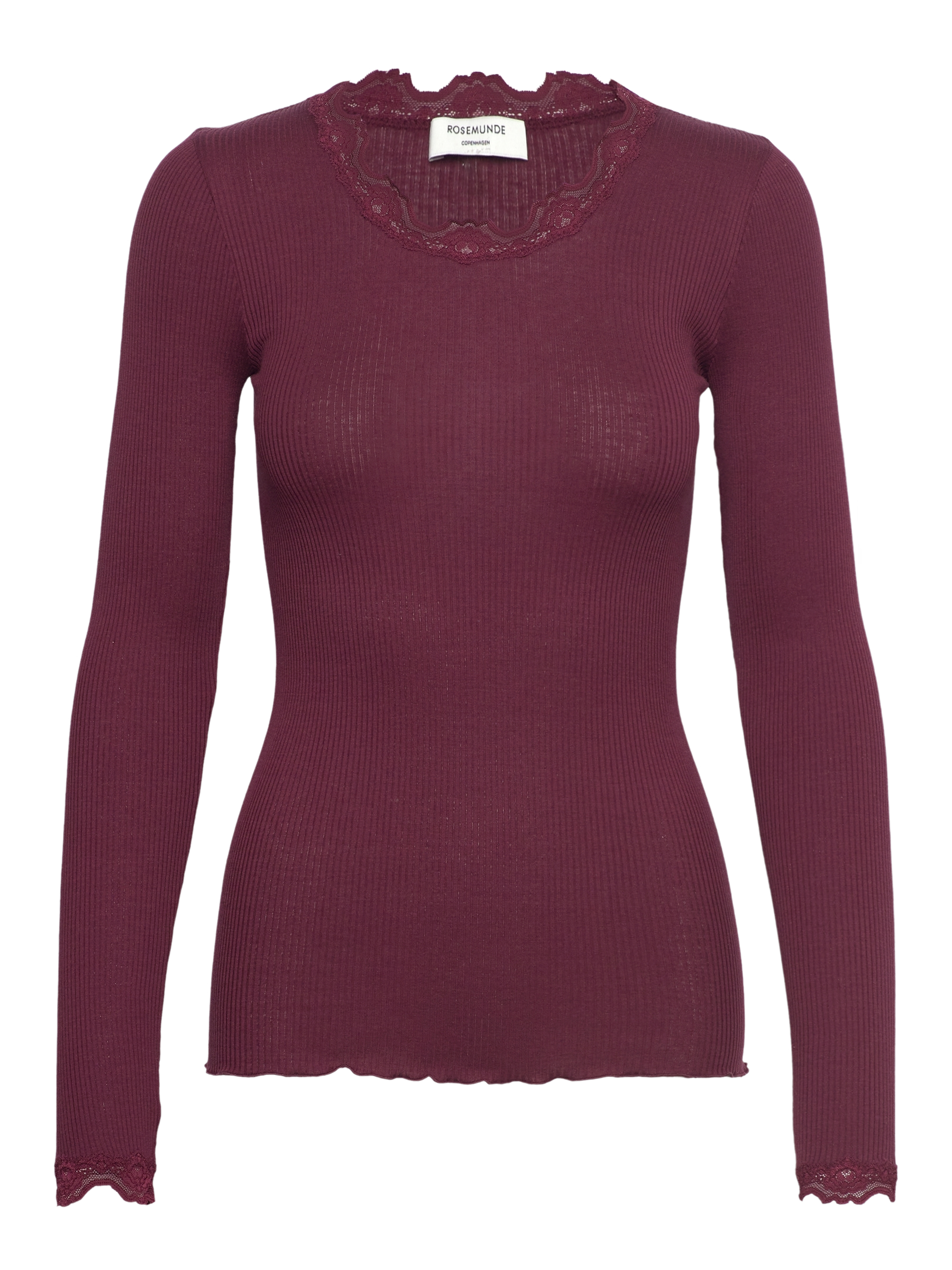 Image of rosemunde Longsleeve "Babette silk shirt mit Seide" Langarm, mit Spitze, feminin, bequem, Seidenmix