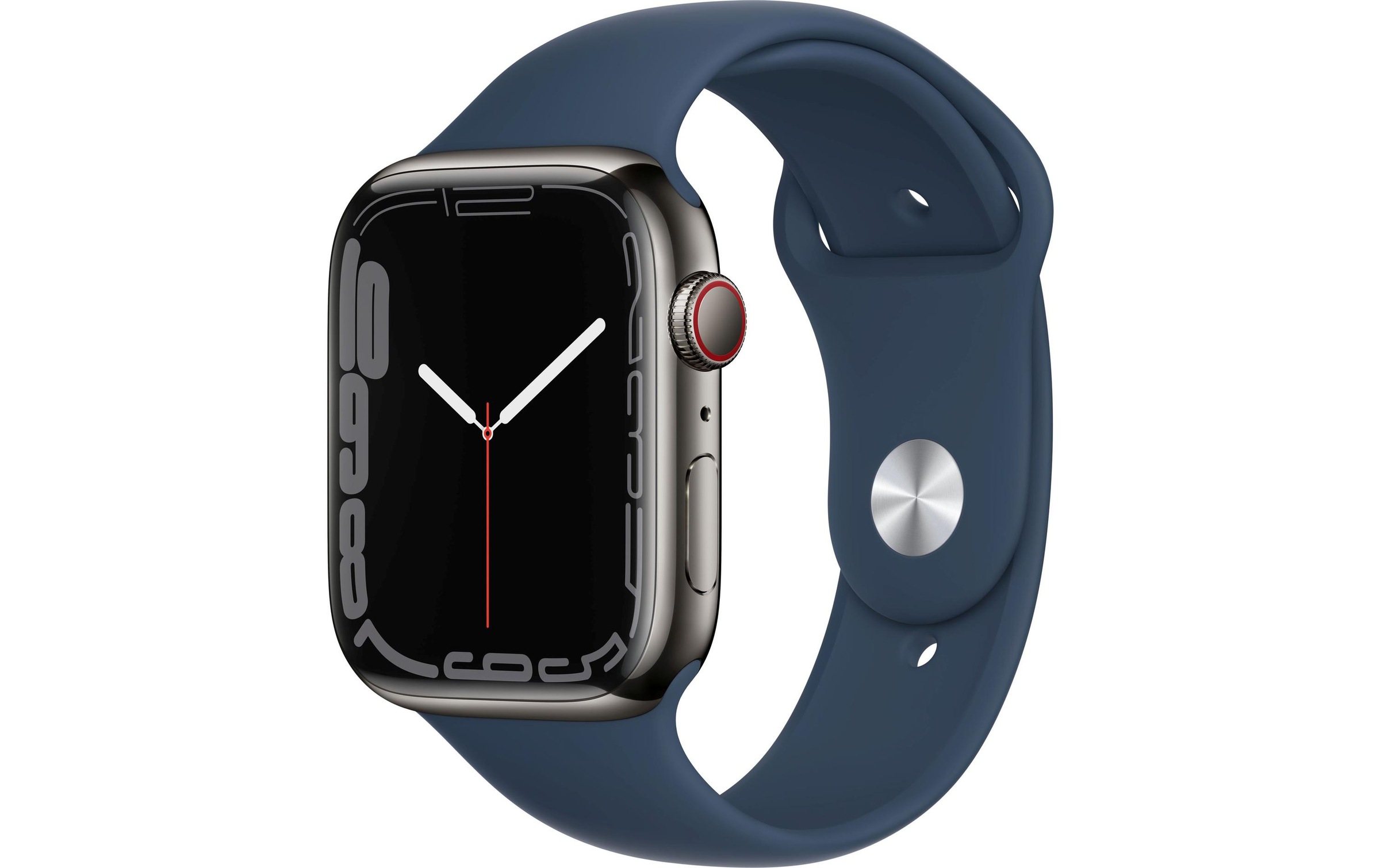 Image of Apple Smartwatch »Serie 7, GPS, 45 mm Edelstahlgehäuse mit Sportarmband«, (Watch OS MKL23FD/A) bei Ackermann Versand Schweiz