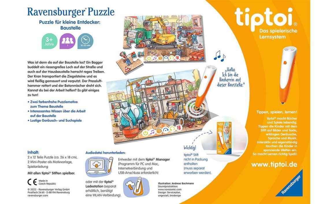 Puzzle »tiptoi Baustelle«