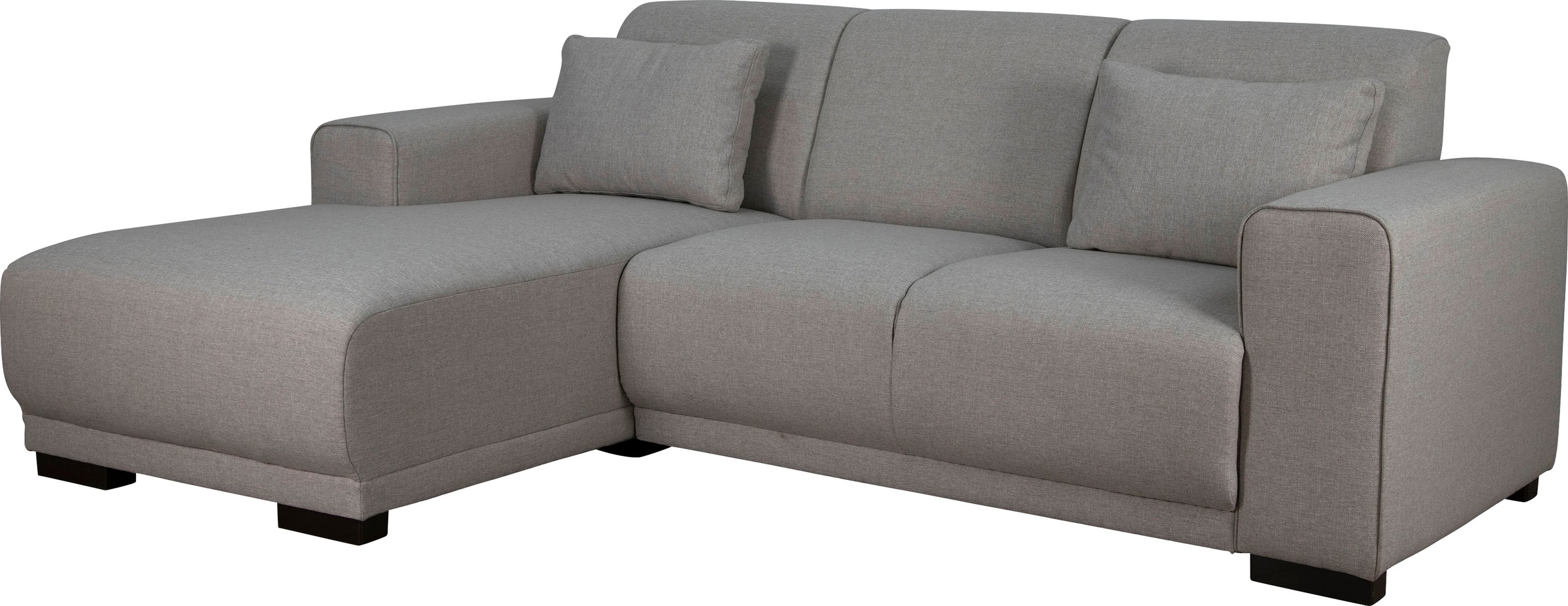 Home affaire Ecksofa »BORNHOLM L-Form mit Recamiere, Masse B/T/H: 234/162/85 cm«, Recamiere links oder rechts bestellbar, Wellenfederung, inkl. 2 Kissen