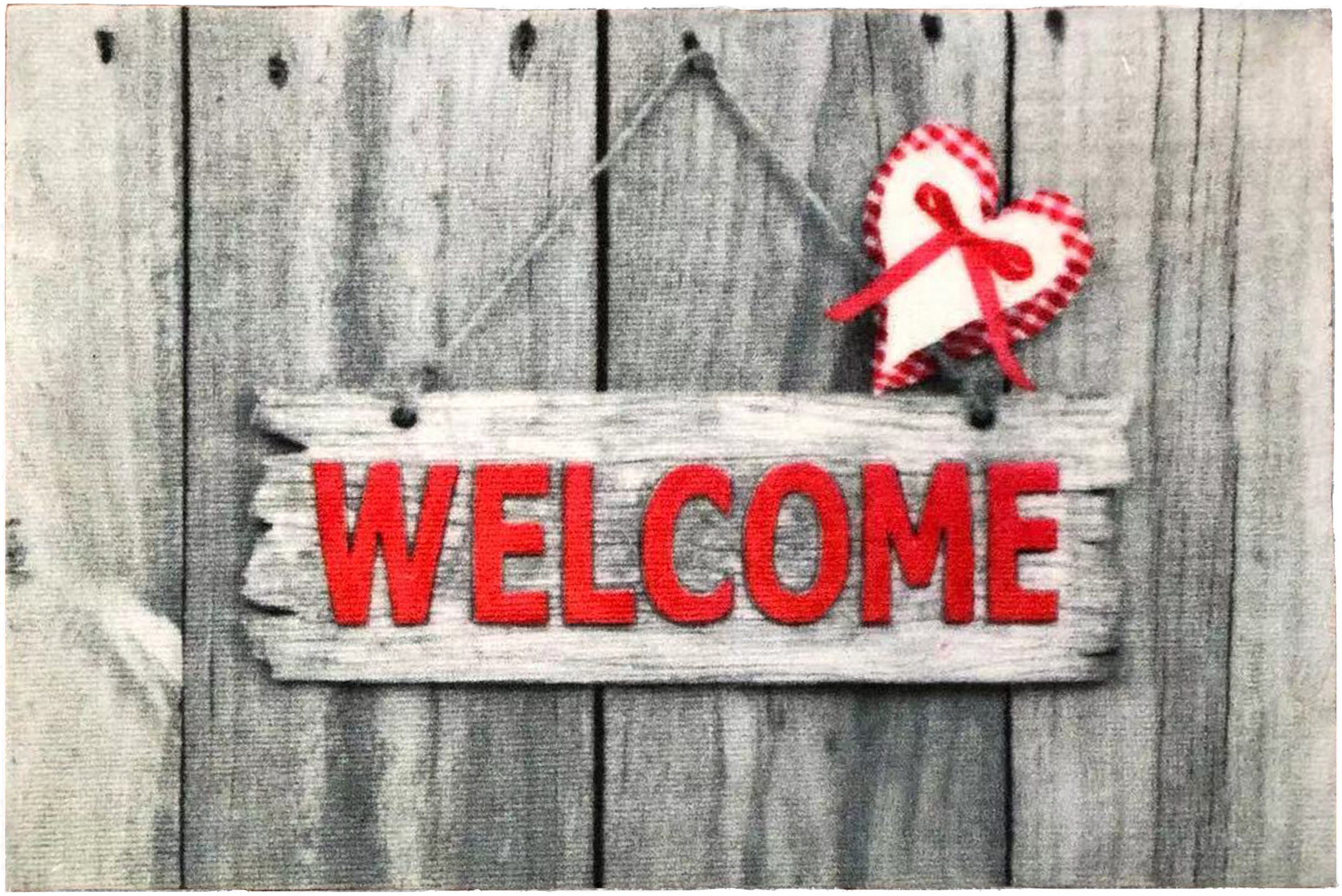 Image of my home Fussmatte »Welcome-Holz«, rechteckig, 5 mm Höhe bei Ackermann Versand Schweiz