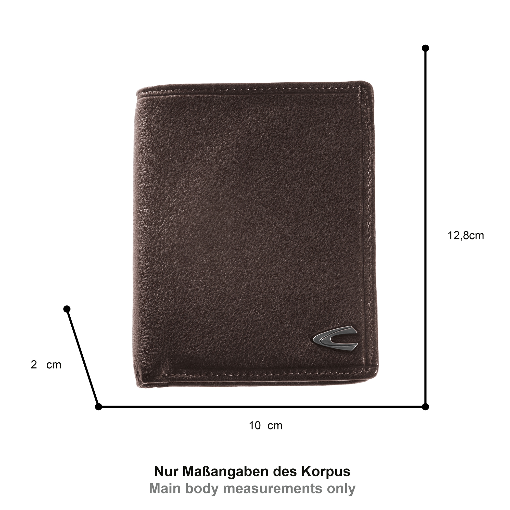 camel active Porte-monnaie »Vegas« aus hochwertigem Rindsleder mit Metall Logo