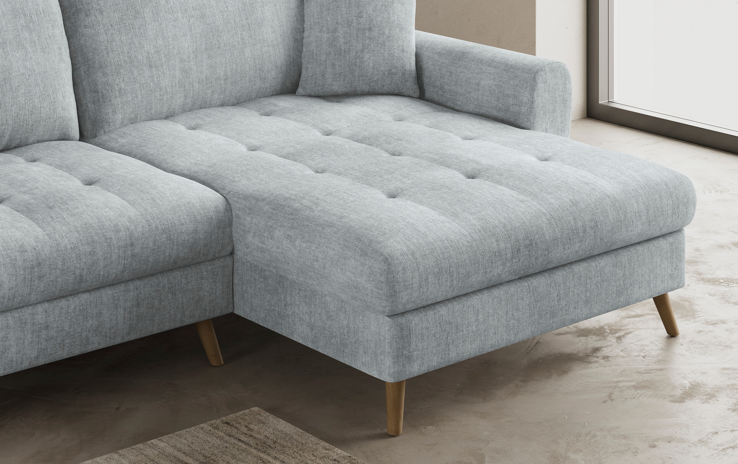Mr. Couch Ecksofa »Blackburn II L-Form«, Wahlweise mit Kaltschaumpolsterung bis 140 kg belastbar