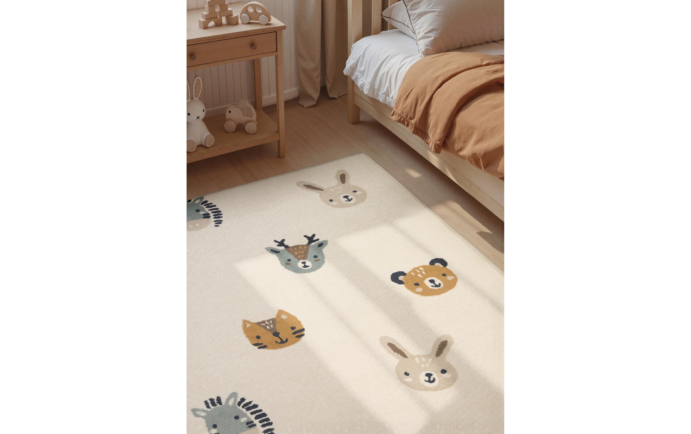HANSE Home Kinderteppich »Tiny Zoo« rechteckig 10 mm Höhe Pflegeleicht, Weich, Kinderzimmer, Spielteppich, Spielunterlage