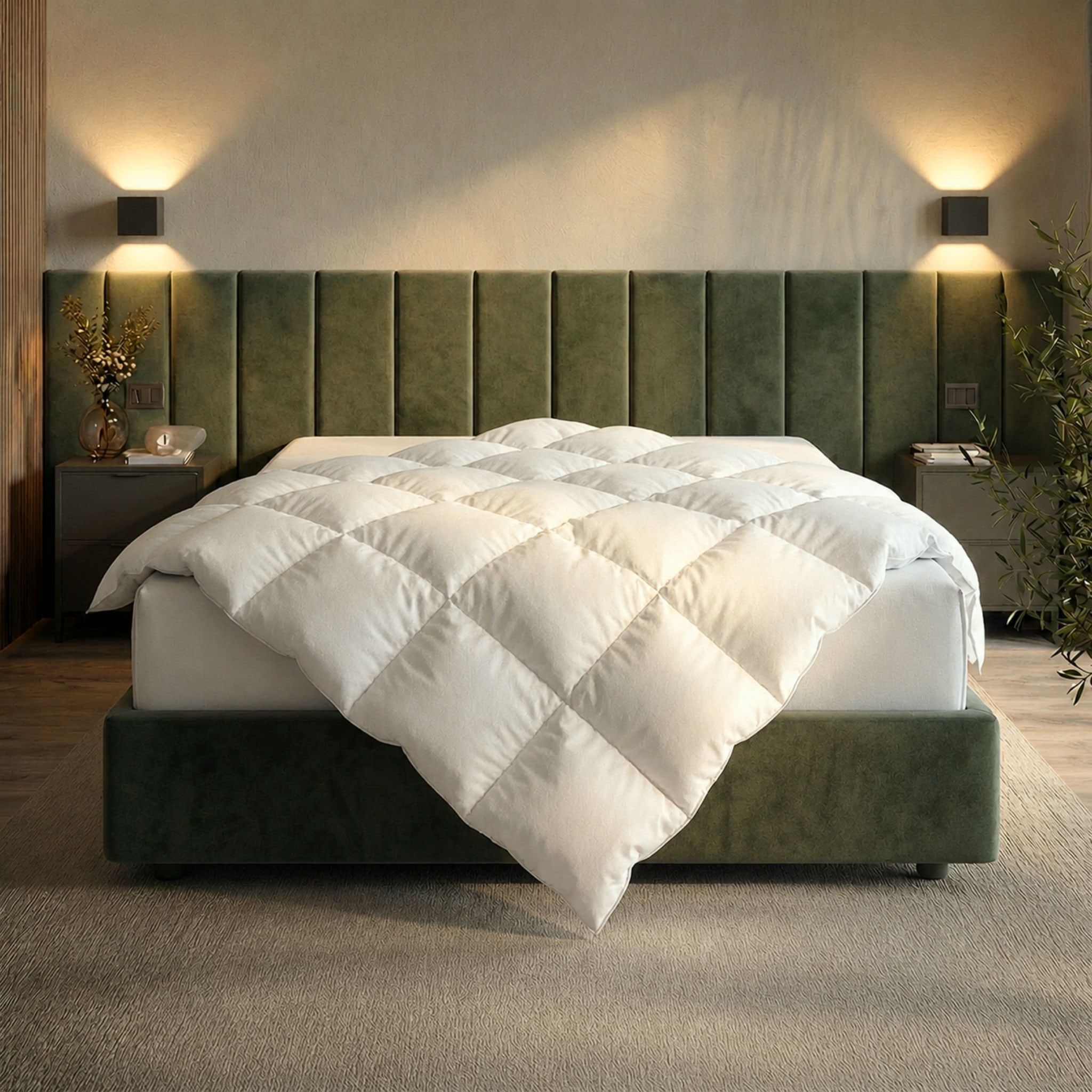 RIBECO Couette en duvet »Johanna, Bettdecke in 135x200 und 155x220cm und weiteren Grössen« léger Füllung 80 duvet 20 plumes 1 cuis tlg. meilleure vente, duvet et plumes, couette en duvet, couette en plumes, fabriqué en Allemagne