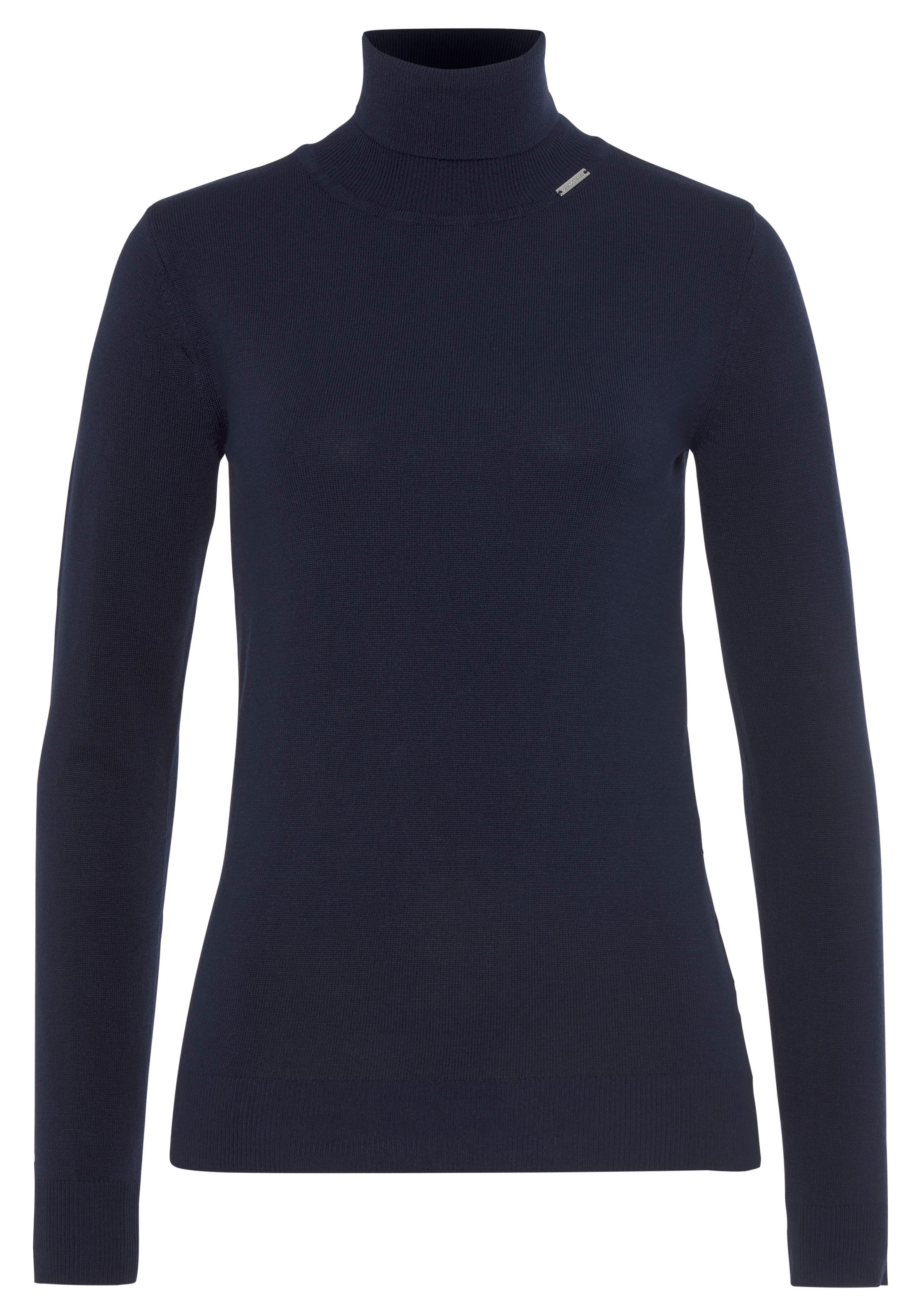 Bruno Banani Rollkragenpullover, mit Metalllogo-NEUE FARBEN