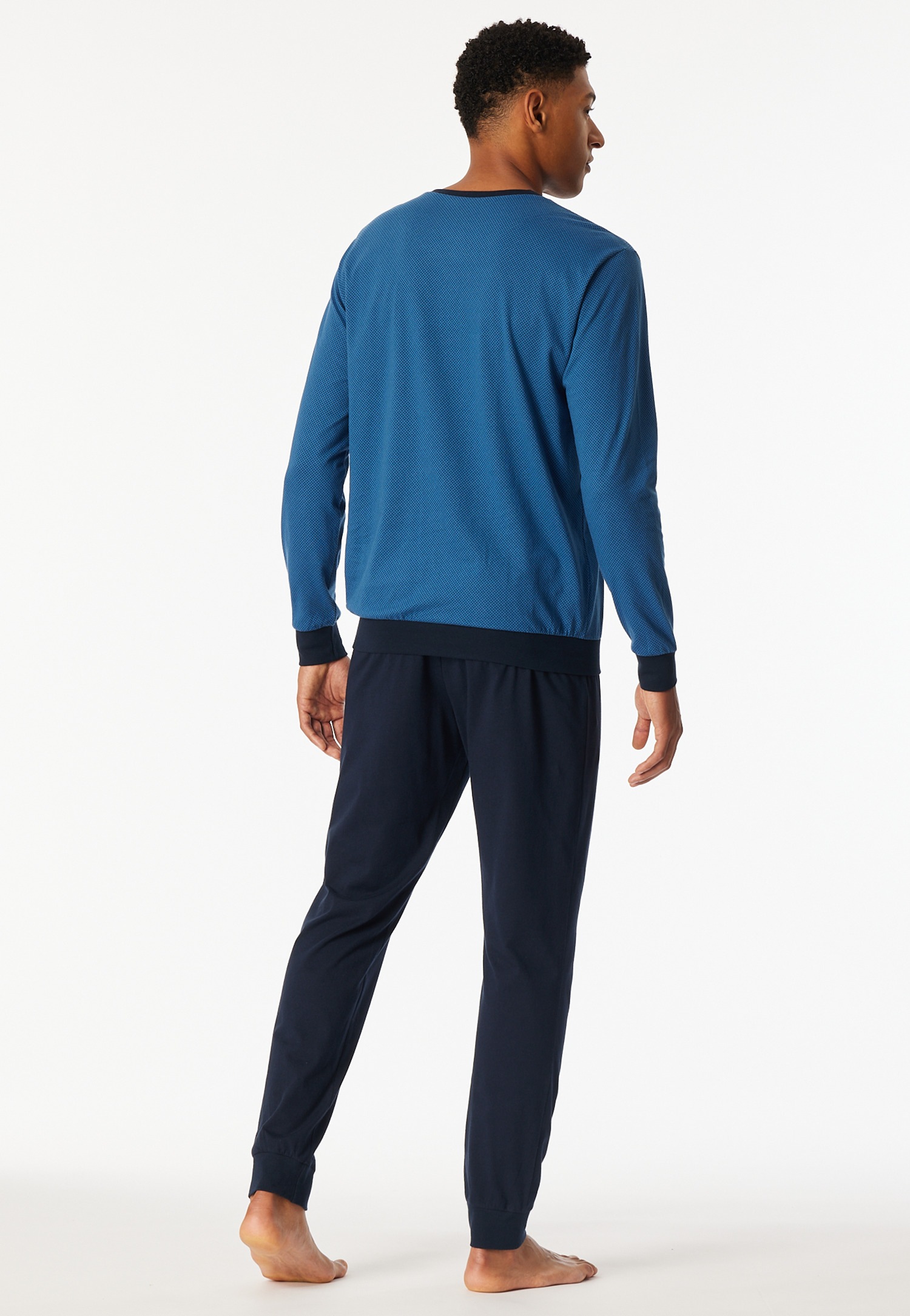 uncover by SCHIESSER Pyjama »Uncover Nightwear« 2 pièces manches longues, col rond, qualité jersey simple, doux