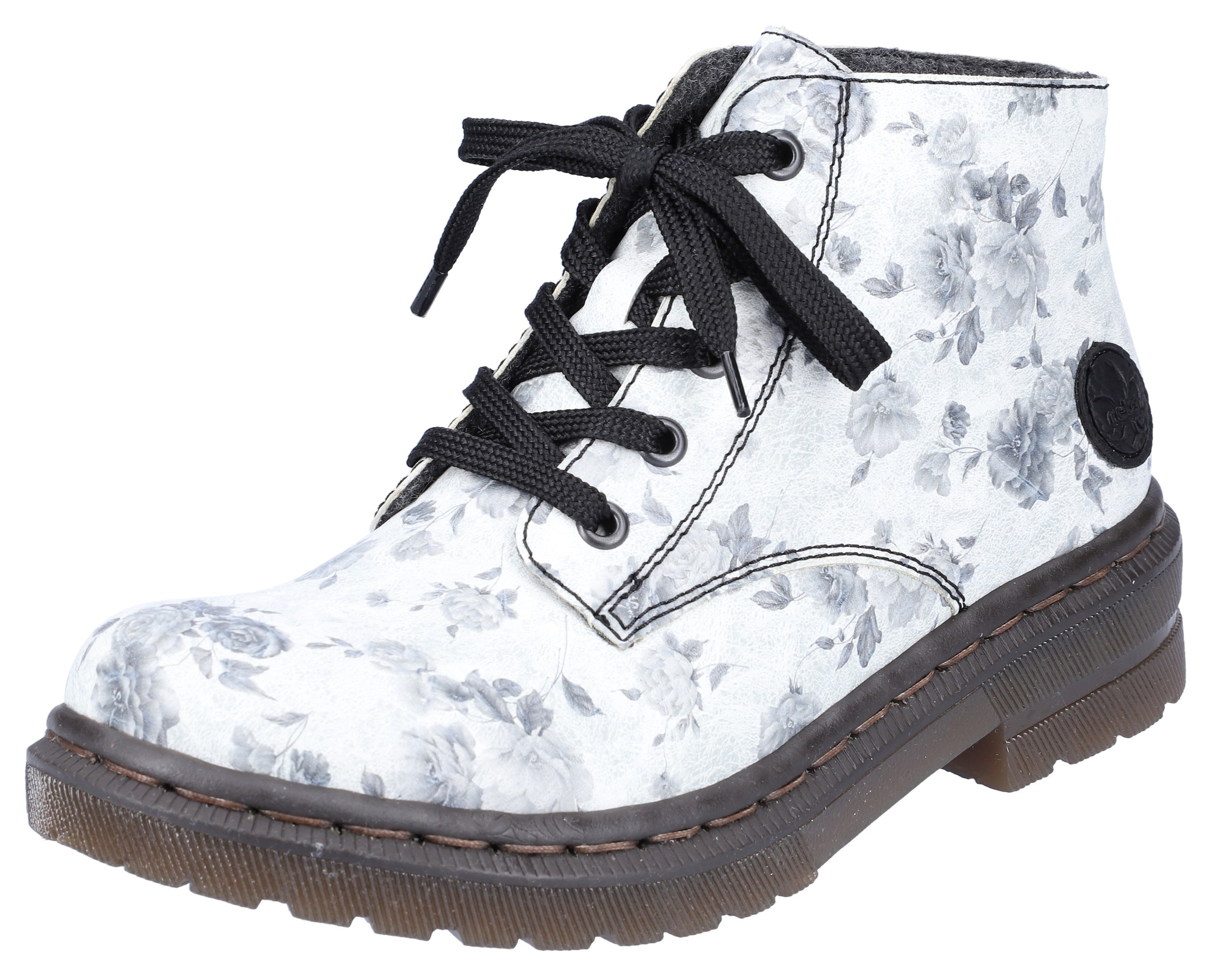 Image of Rieker Schnürboots, mit Rosenprint bei Ackermann Versand Schweiz