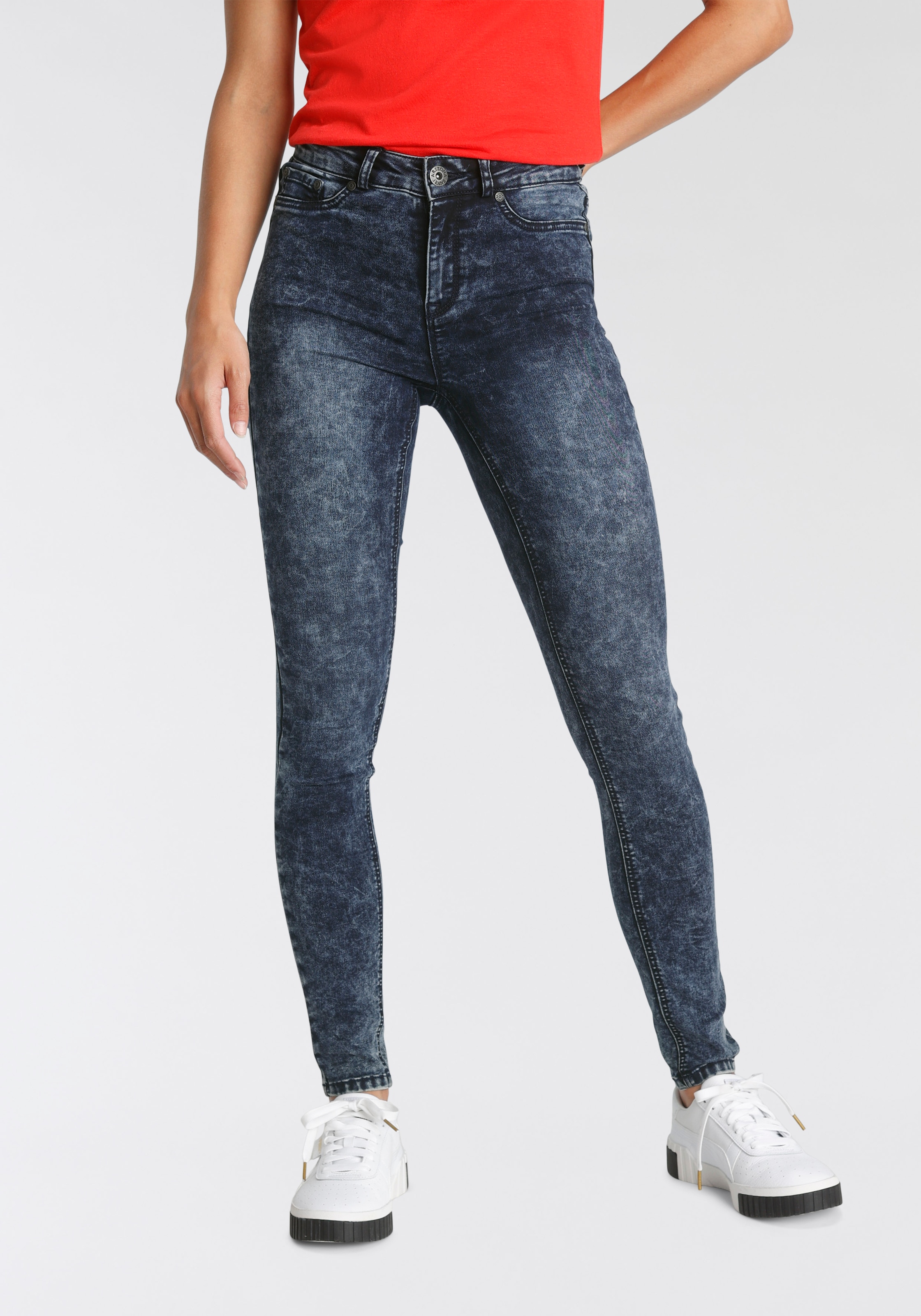 ♕ Arizona Skinny-fit-Jeans »Ultra Stretch moon washed«, Moonwashed Jeans  versandkostenfrei kaufen