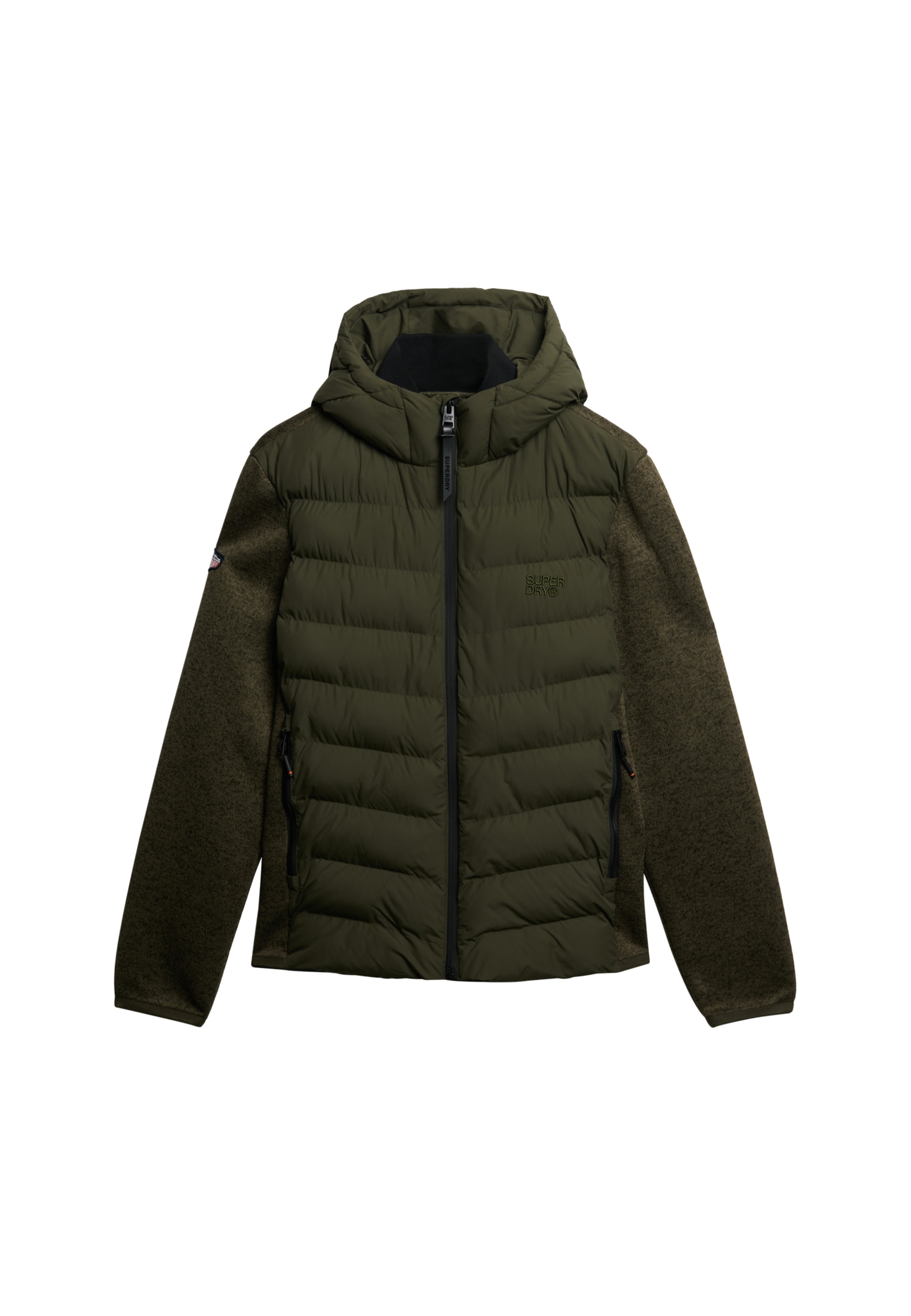 Superdry Steppjacke »HOODED STORM KNIT HYBRID JKT«, mit Kapuze