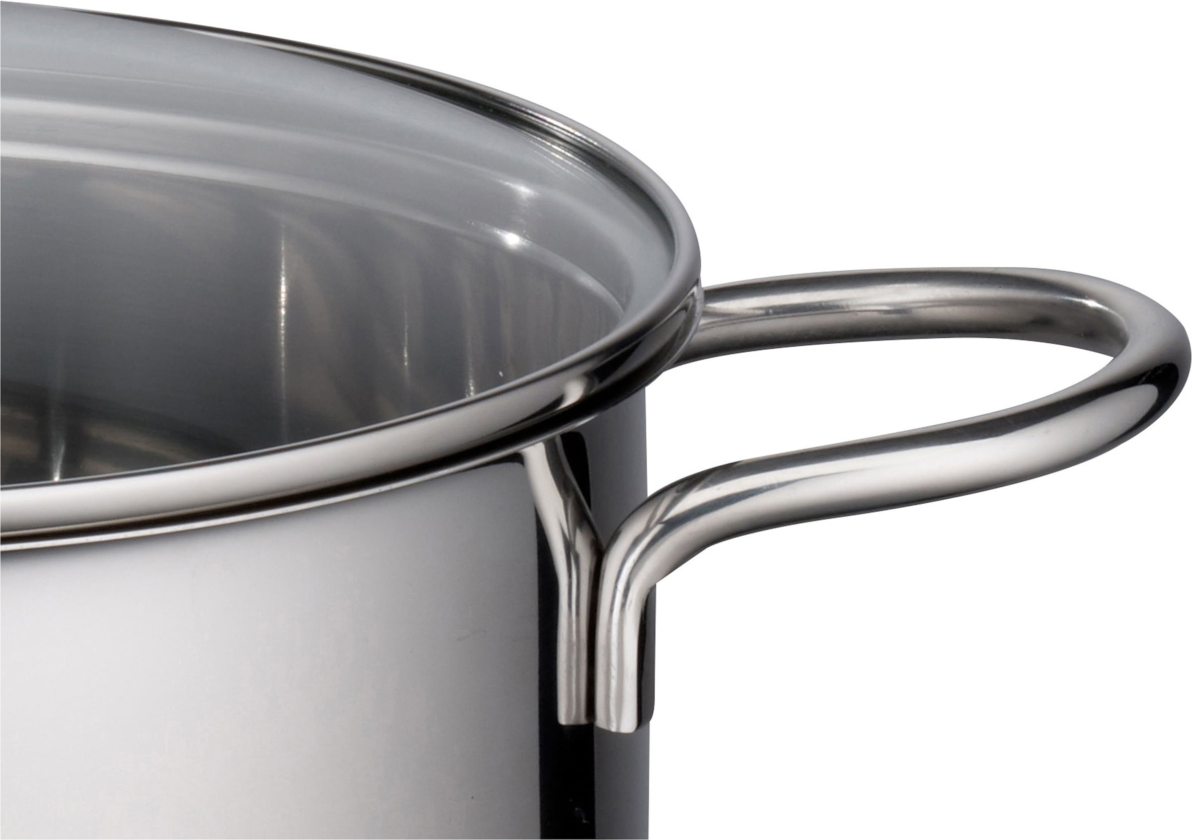 Elo Set de casseroles »Rubin« Ensemble, Bratentopf 20cm, Fleischtopf 16/20cm, Kasserolle 16cm, Gemüsetopf24 cm, 9 cuis tlg. Acier inoxydable 18/10