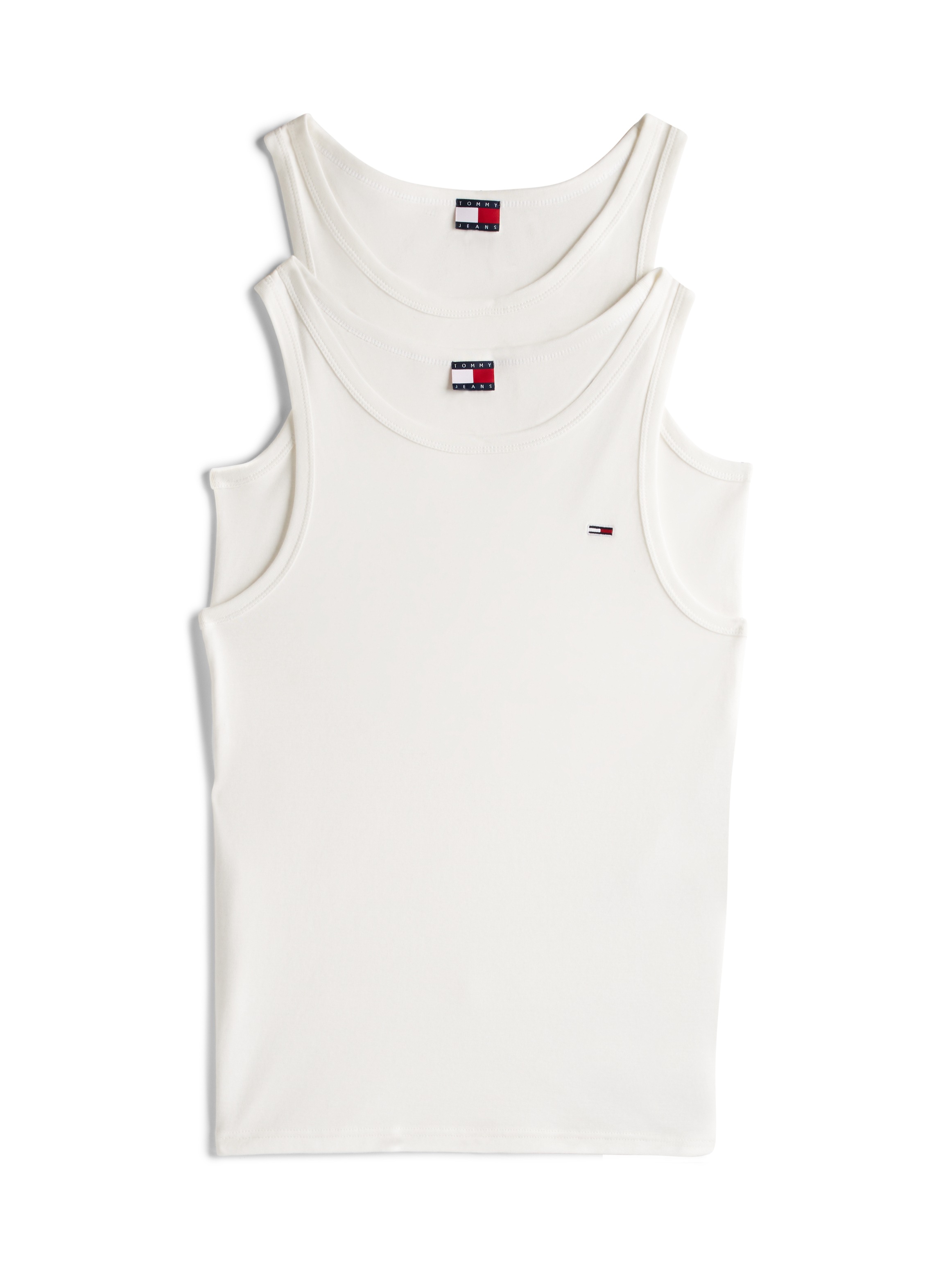 Image of Tommy Jeans Tanktop "TJM XSLIM 2PCK RIB TANK EXT" Packung, 2er, 2 Stk. mit gerippter Struktur
