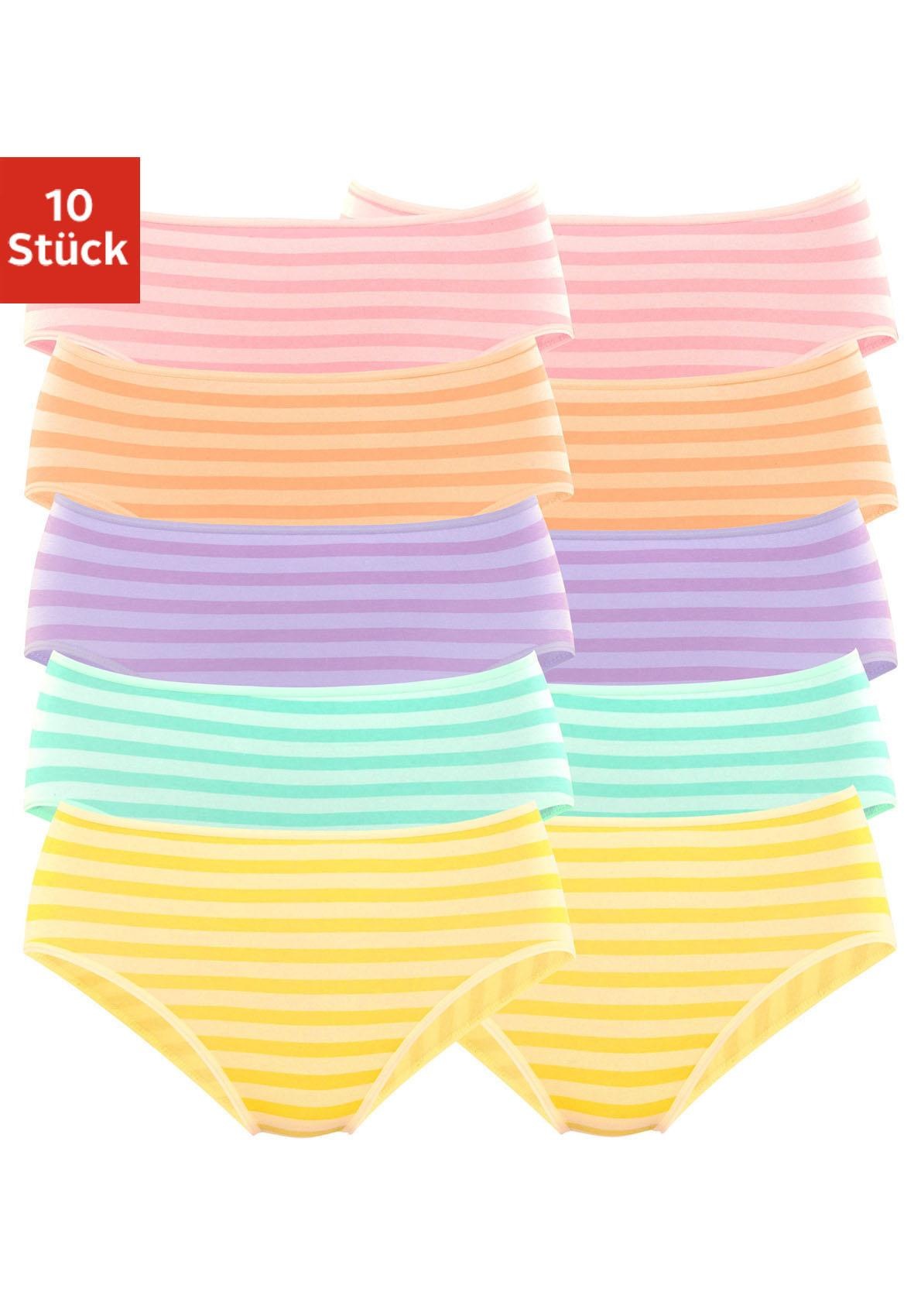 Image of petite fleur Jazz-Pants Slips, (Packung, 10 St., 10er-Pack), mit tollem Streifendruck bei Ackermann Versand Schweiz