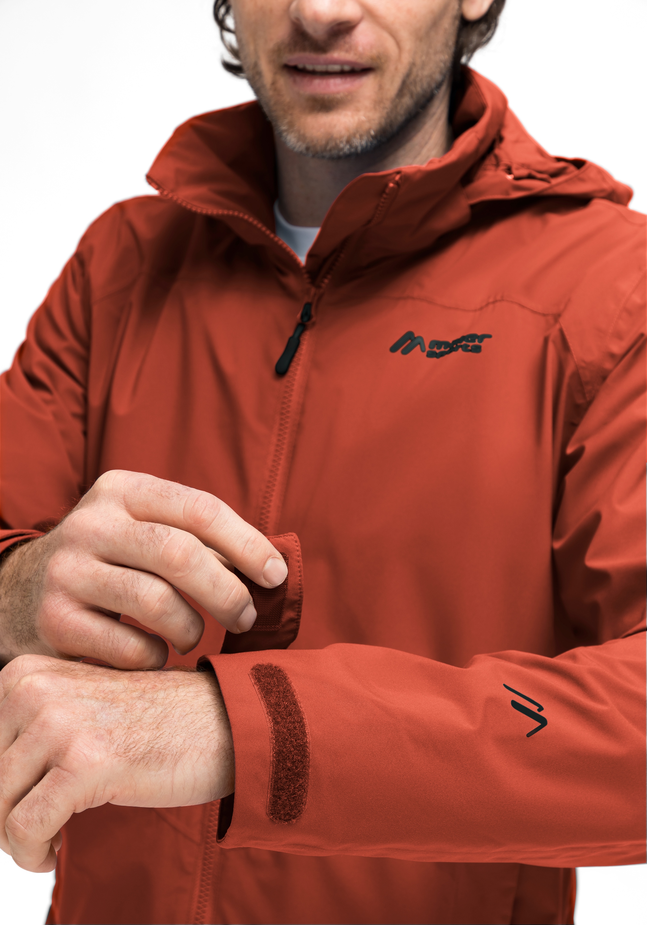 Maier Sports Outdoorjacke »Metor rec M«, Herren Regenjacke wasserdicht mit Kapuze, 2 Taschen aussen, Innentasche