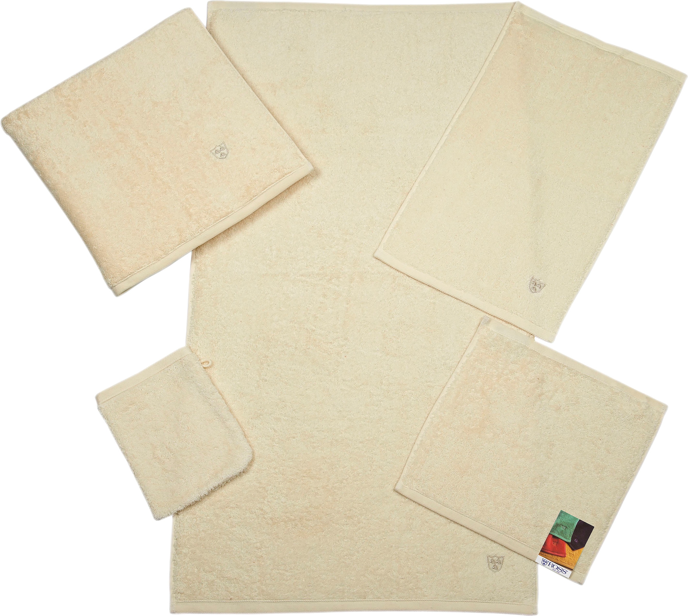 ROSS Gästehandtücher »Vita« Bestickung ROSS-Emblem