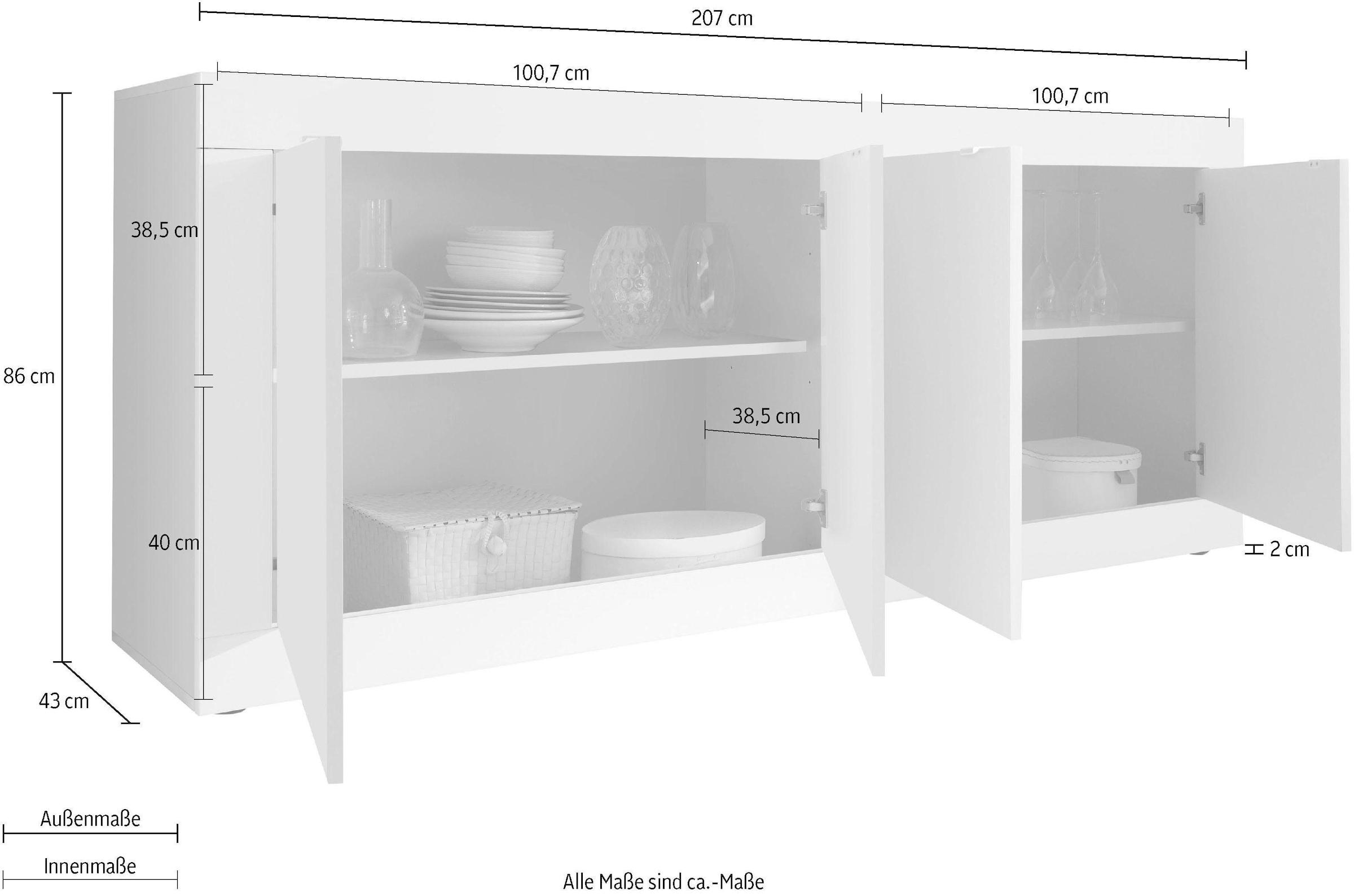 INOSIGN Sideboard »Basic«, 207 cm