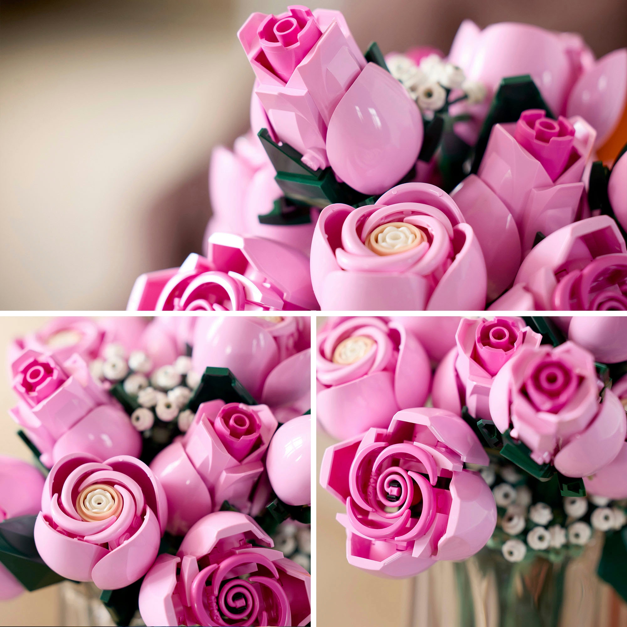 LEGO® Konstruktionsspielsteine »Rosa Rosenstrauss (10374), LEGO Botanicals« Blumen, Made in Europe