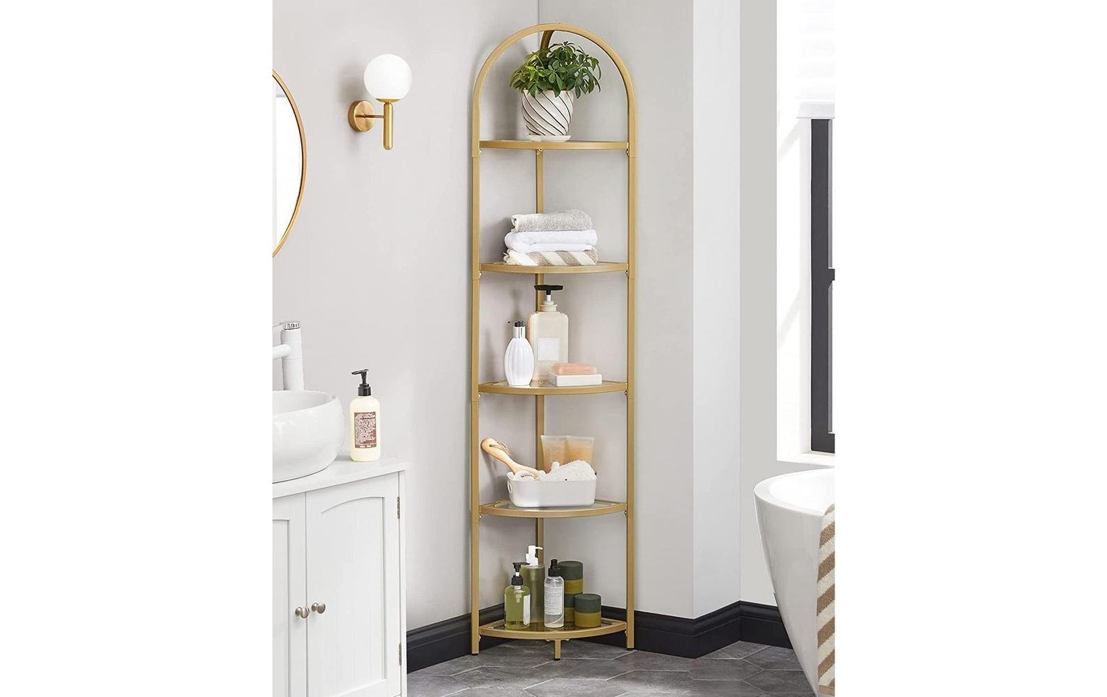 VASAGLE Wandregal »VASAGLE Regal Goldfarben«