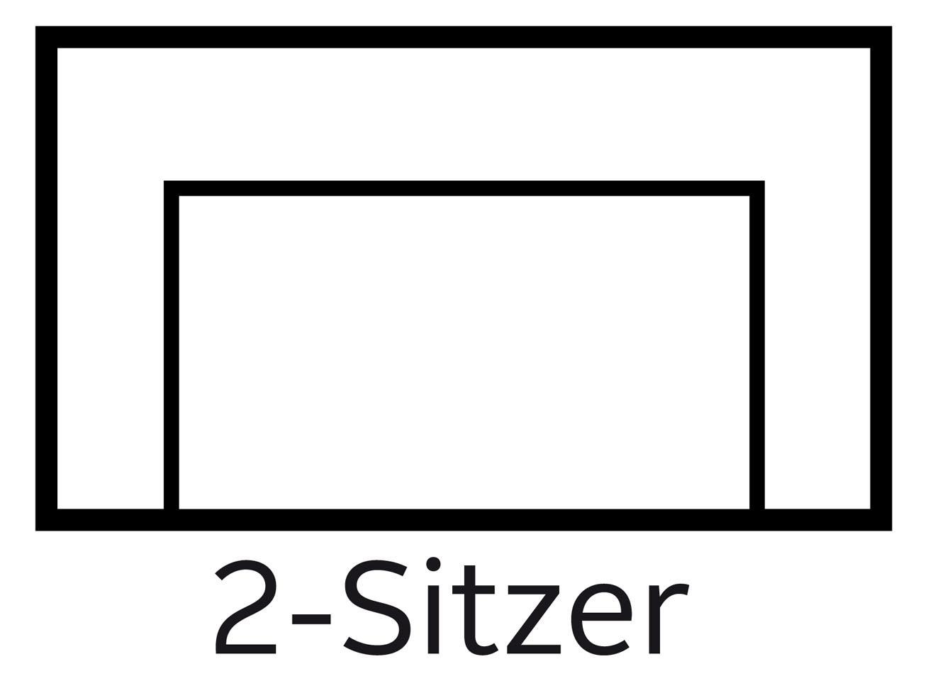Home affaire 2-Sitzer »Boccaccio«, mit Federkern, incl. Kopfteilverstellung
