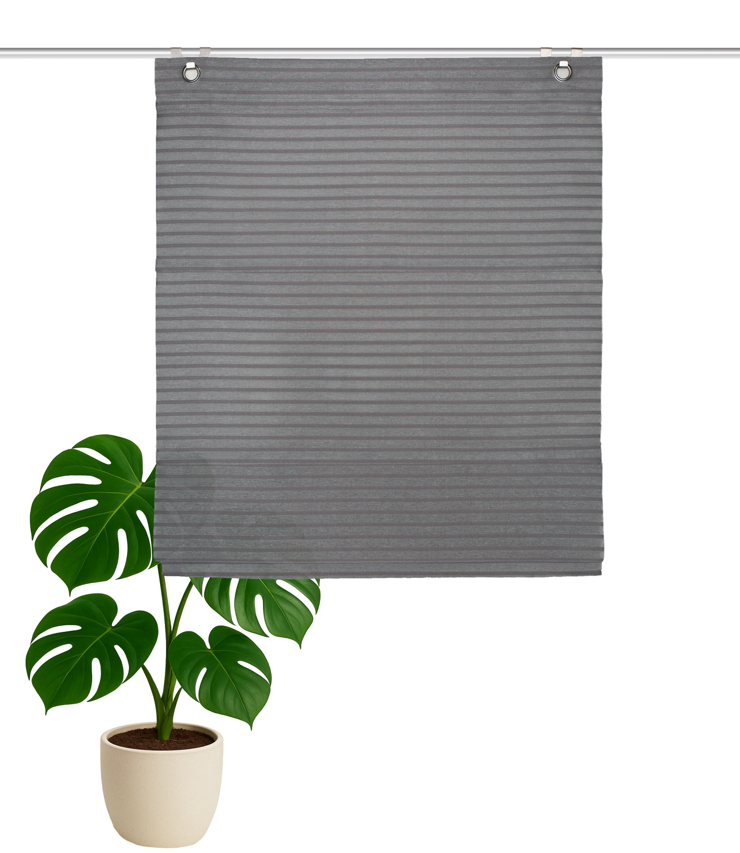 HOME WOHNIDEEN Store magnétique »JACOB« mit Suspension du crochet Aucun perçage requis Rayures horizontales