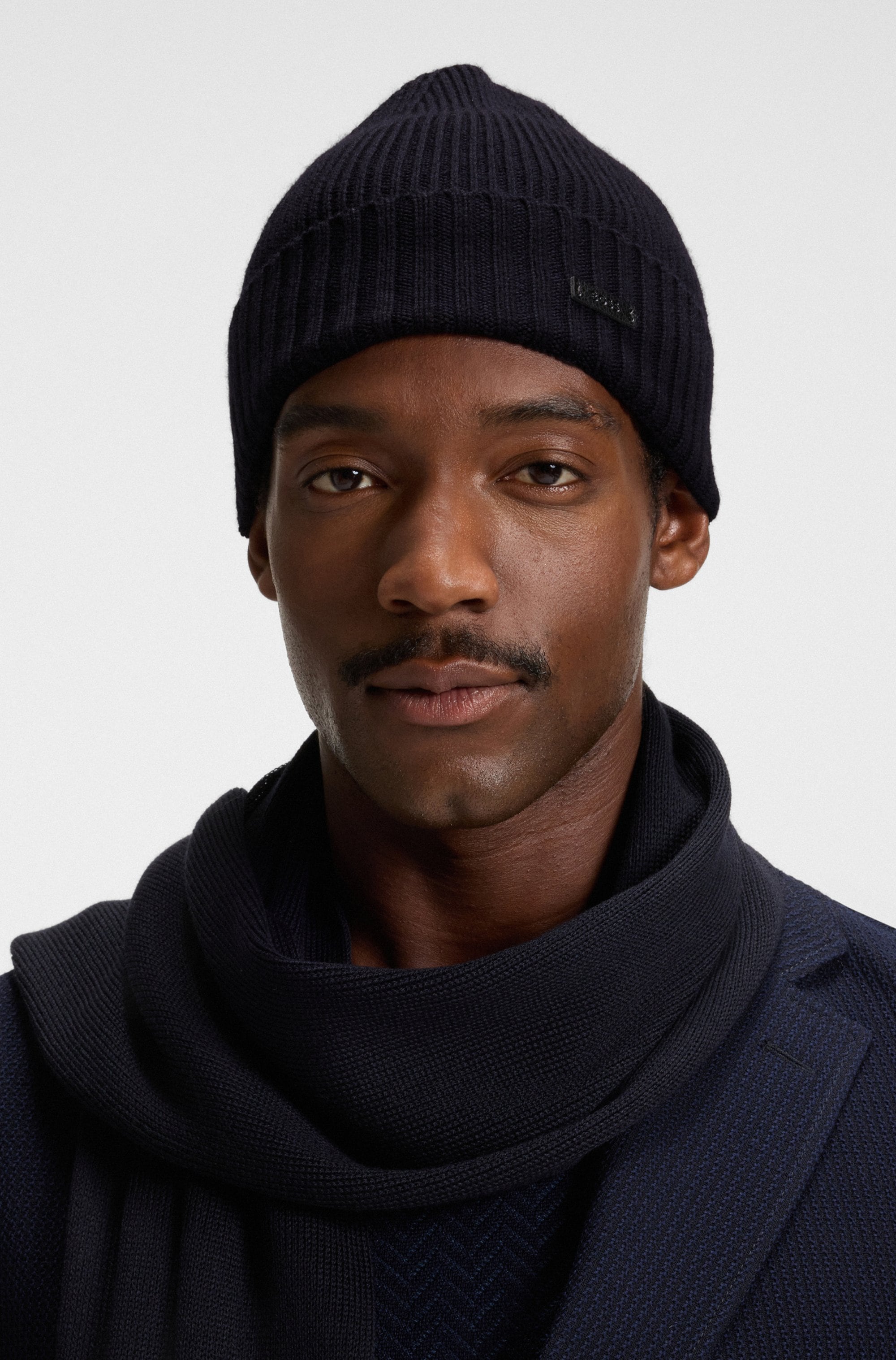 BOSS Bonnet »Fati« aus Rippenstrick