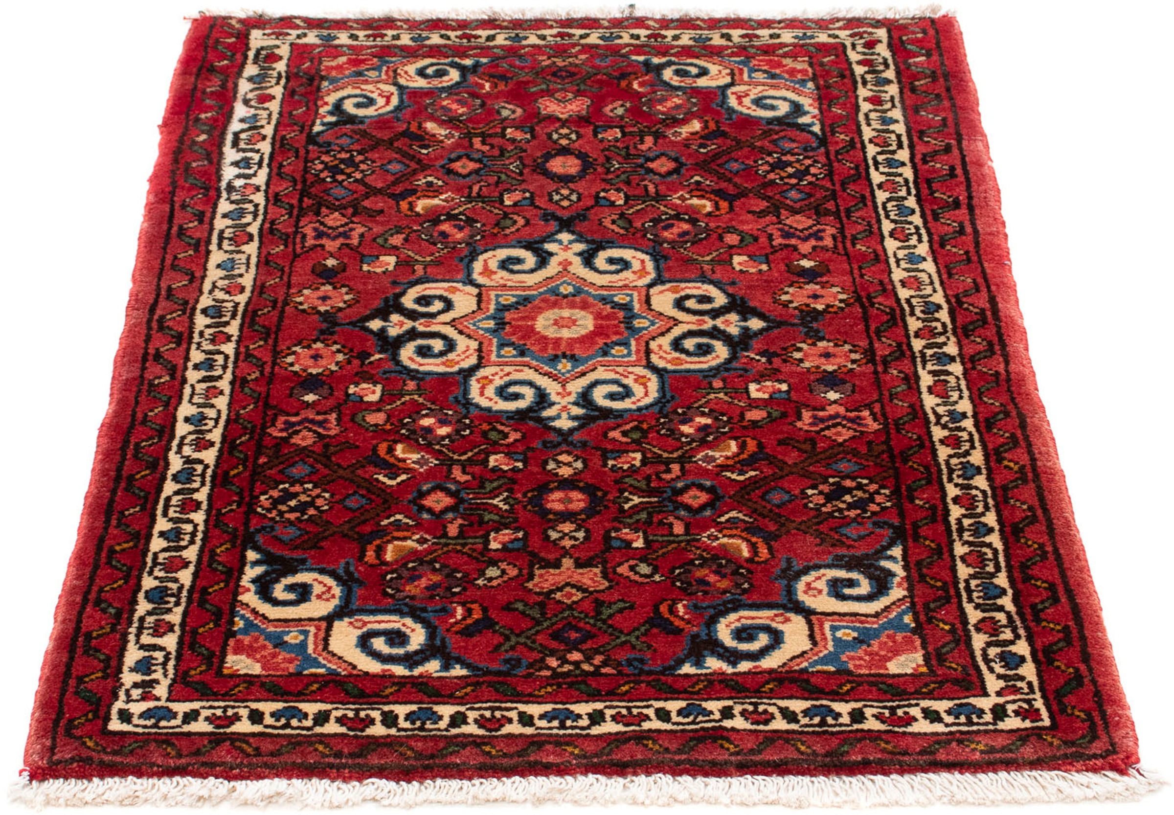 Image of morgenland Orientteppich »Perser - Nomadic - 98 x 73 cm - dunkelrot«, rechteckig, 10 mm Höhe, Wohnzimmer, Handgeknüpft, Einzelstück mit Zertifikat bei Ackermann Versand Schweiz