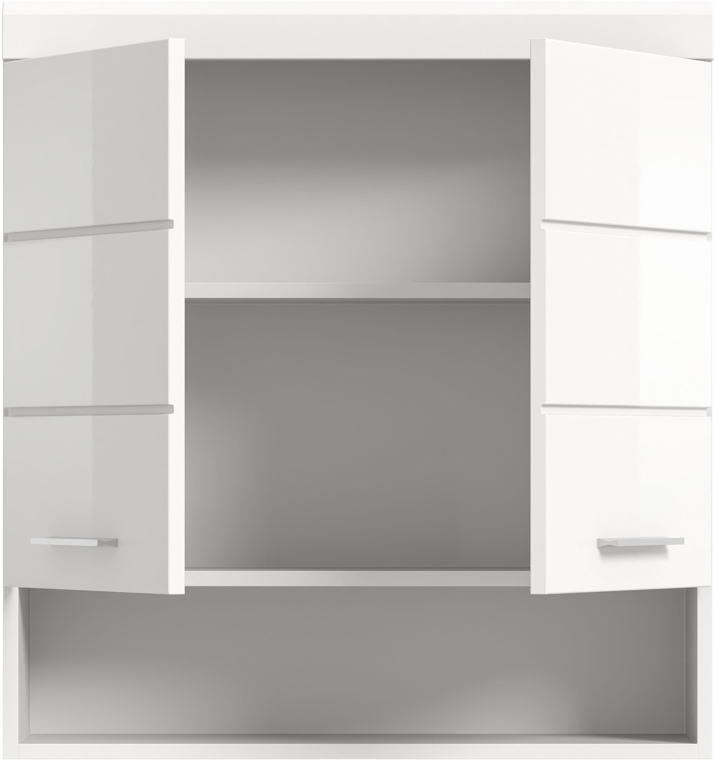 welltime Hängeschrank »SIENA, Breite 74cm, 2 Türen, 1 offenes Fächer, MDF-Front« TOPSELLER!,  in verschiedenen Farben erhältlich, Badmöbel, Badschrank, Schrank, Bad