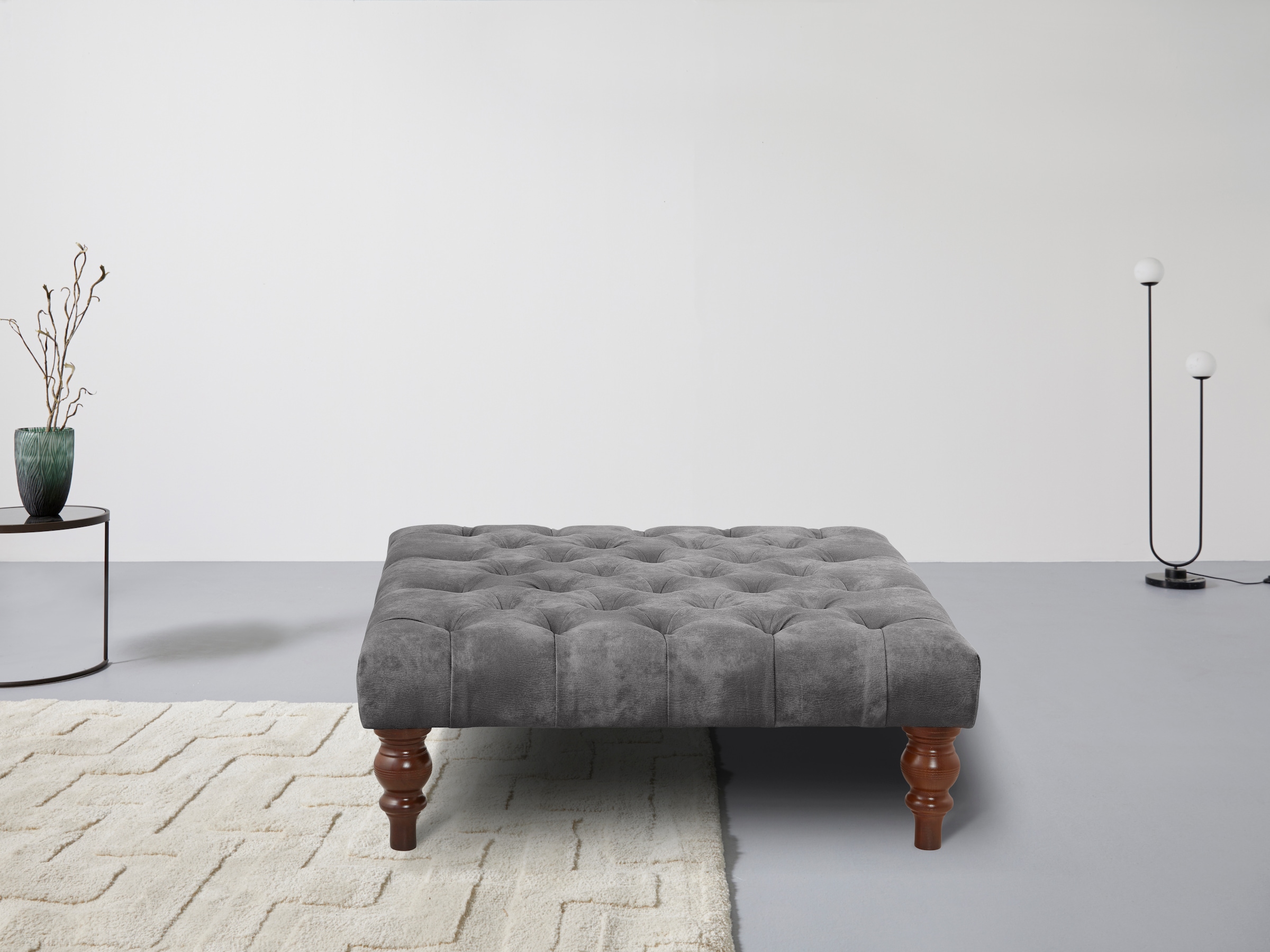 Home affaire Tabouret rembourré »Chesterfield« mit Knopfheftung , auch in Leder