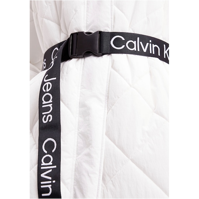 ♕ Calvin Klein Jeans Steppmantel »BELTED QUILTED COAT«, (Set, 2 tlg., mit  Bindegürtel), mit hohem Stehkragen versandkostenfrei bestellen