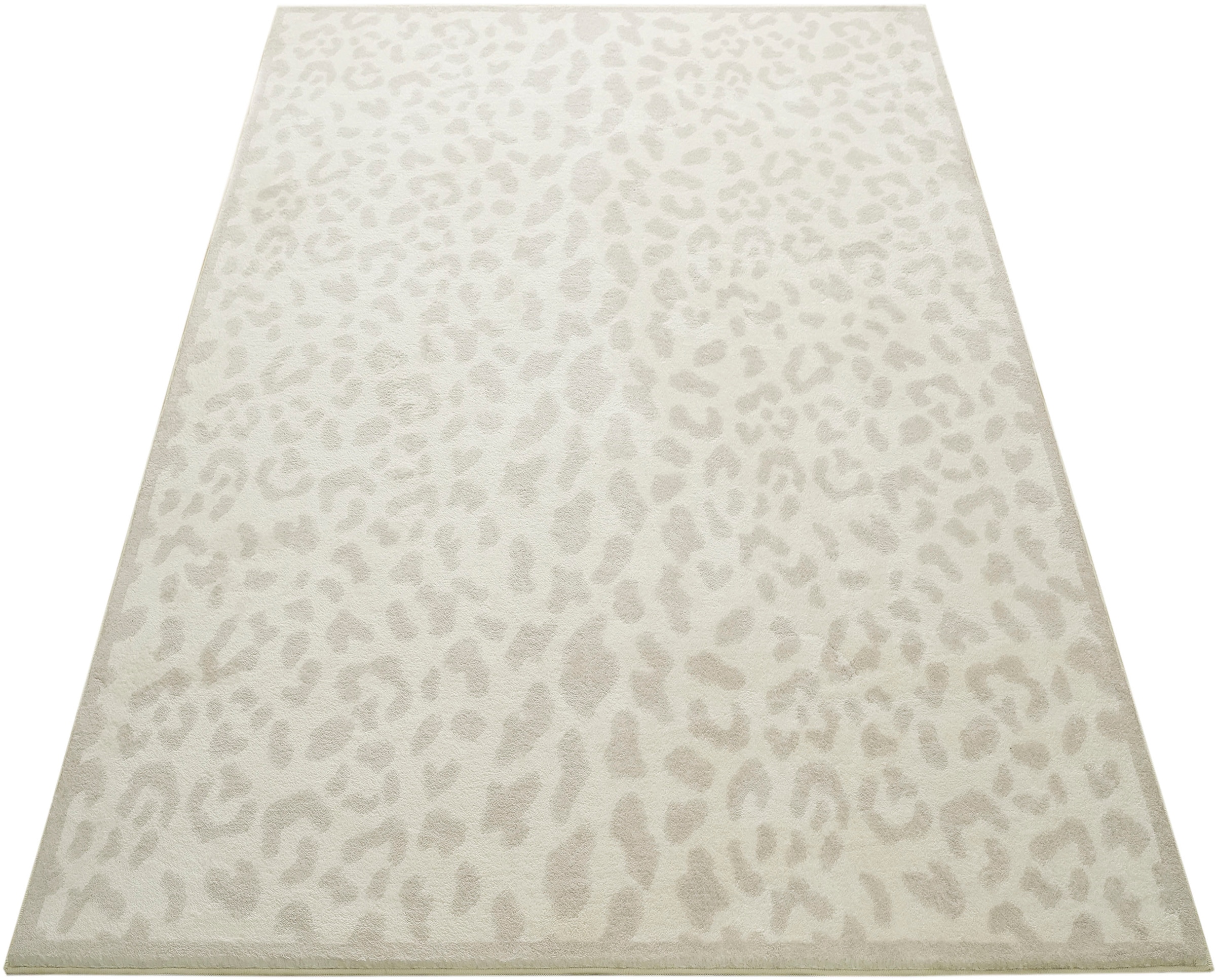 GOODproduct Teppich »Leo, mit trendigem Leopardenmuster, waschbar« rechteckig 12 mm Höhe kuschelig & weich, modern, Animal Print, Wohnzimmer, Schlafzimmer