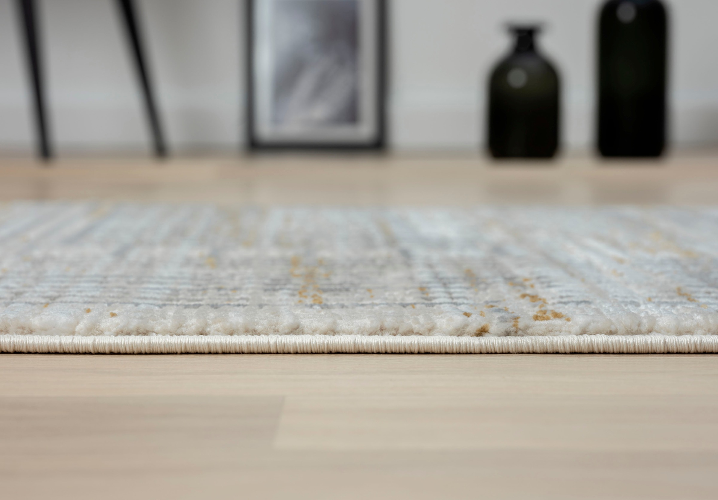 Myflair Möbel & Accessoires Teppich »My Love, LAGERRÄUMUNG!« rechteckig 10 mm Höhe Kurzflor, Retro-Style, besonders weich durch Microfaser, mit Fransen