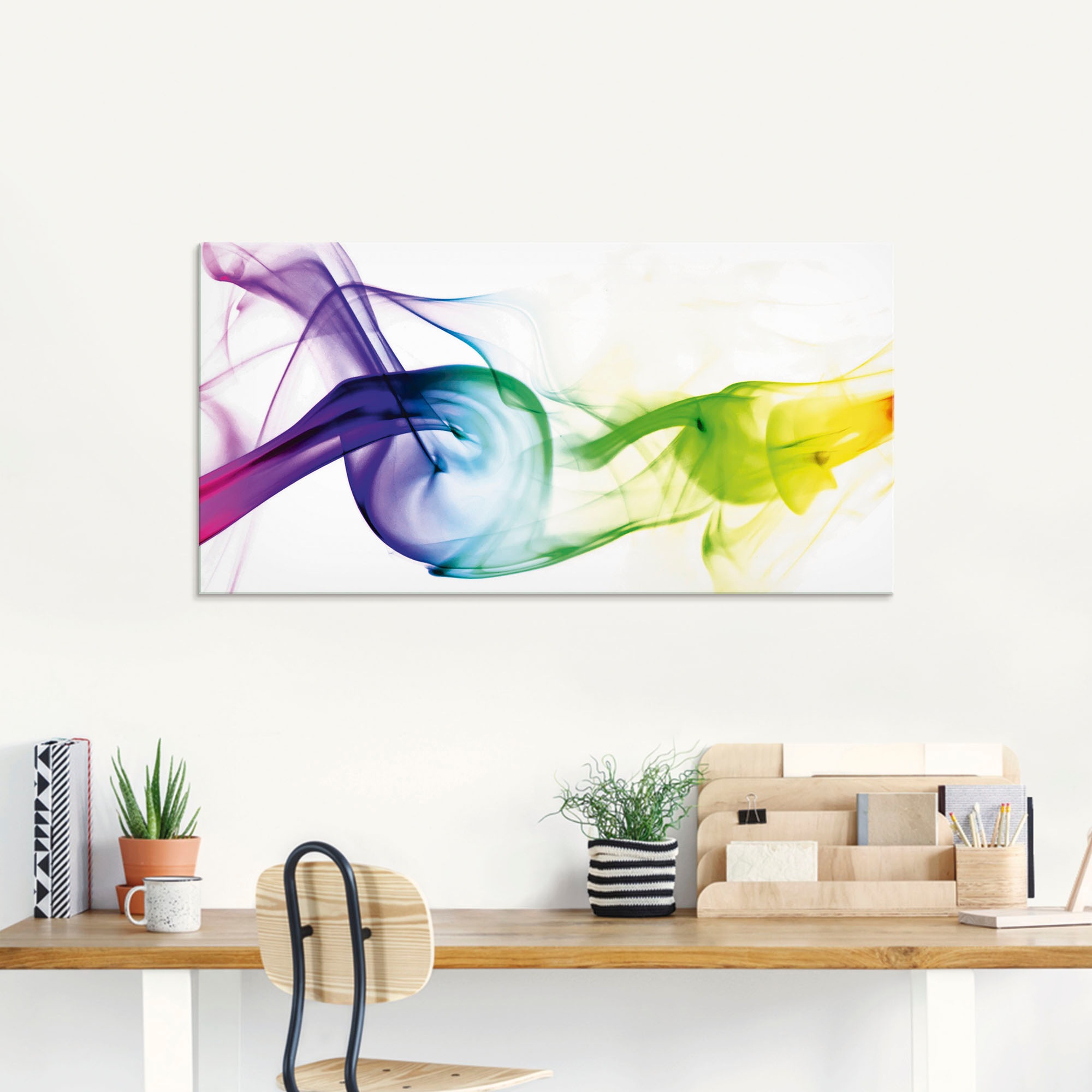 Artland Tableau en verre »Rauch - Abstrakt« 1 cuis tlg. in verschiedenen Grössen