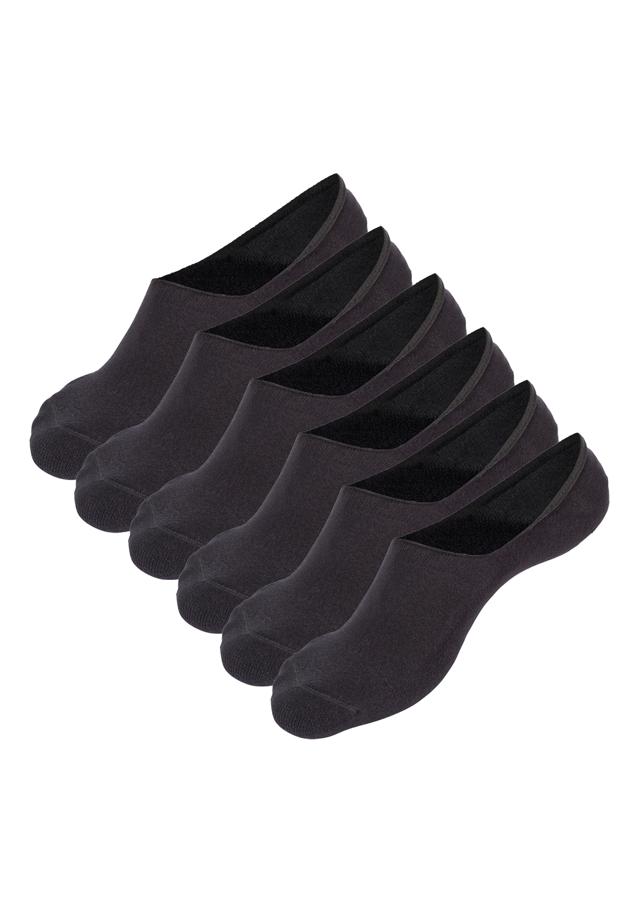 Apollo Füsslinge, (3er Pack), unsichtbare Sneakersocken No-show, Silikonferse,...