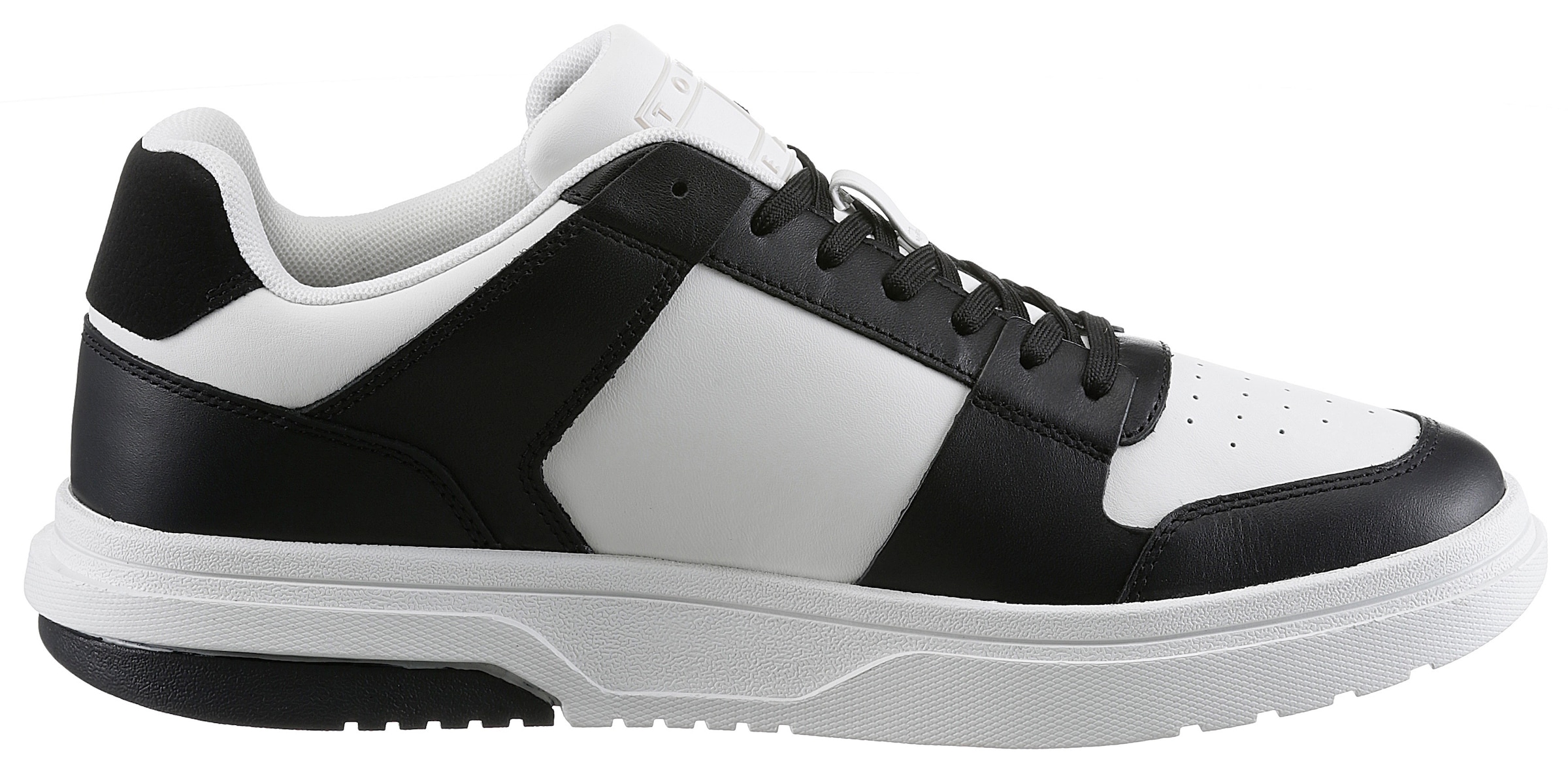Tommy Jeans Sneaker »TJM LEATHER CUPSOLE 2.0«, im Kontrast-Look, Freizeitschuh, Halbschuh, Schnürschuh