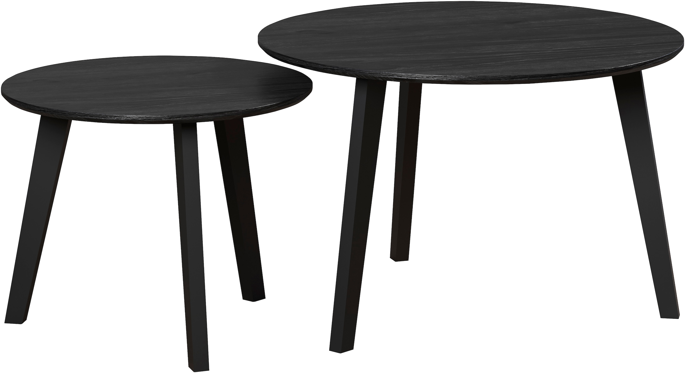 INOSIGN Couchtisch »Ronda«, (Set, 2 St.), Beistelltische mit Massivholzfüssen - Masse (B/T/H) 50-70/39-45/50-70 cm