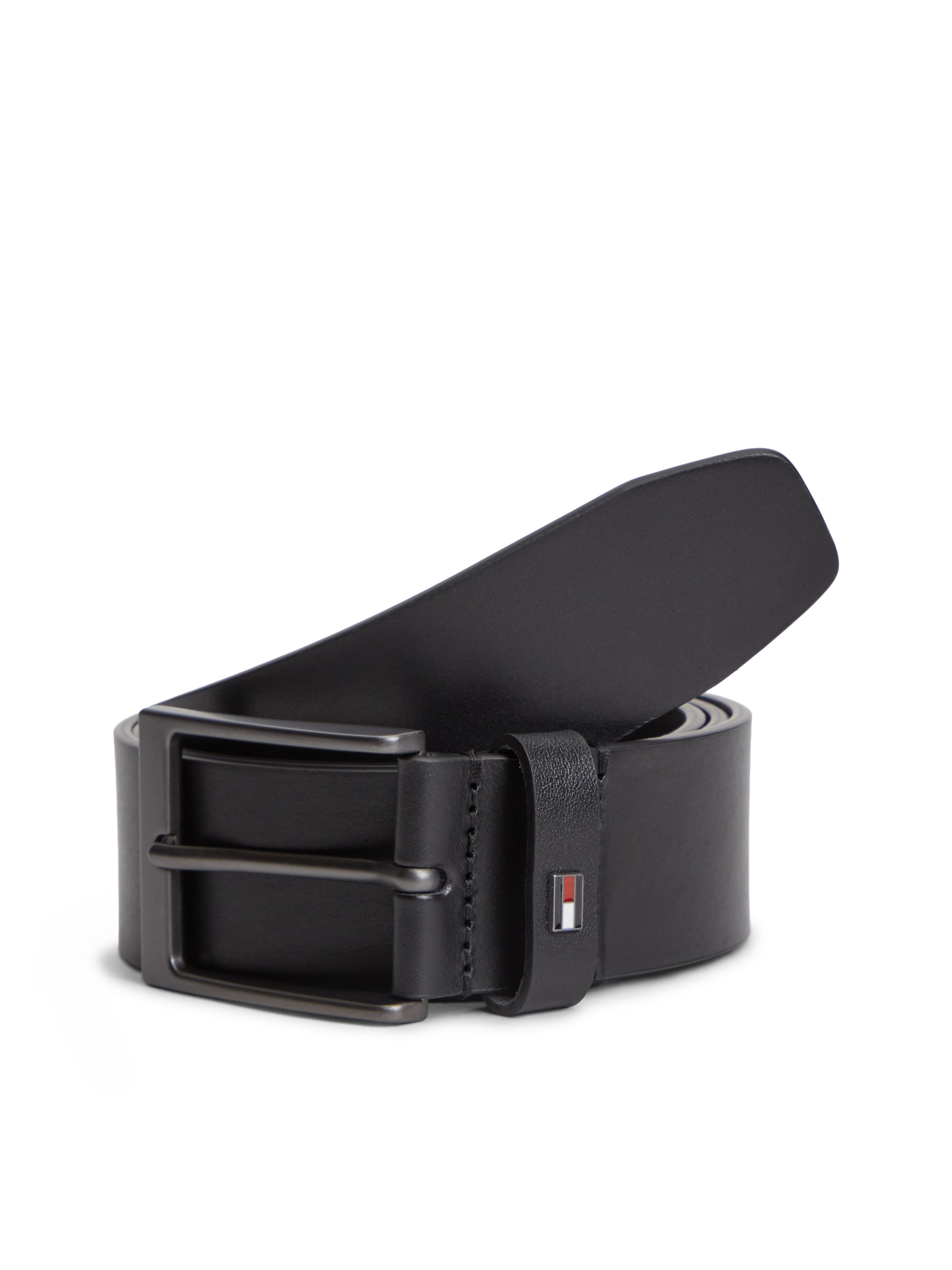 Tommy Hilfiger Ceinture en cuir »LAYTON 4.0« avec petit logo drapeau